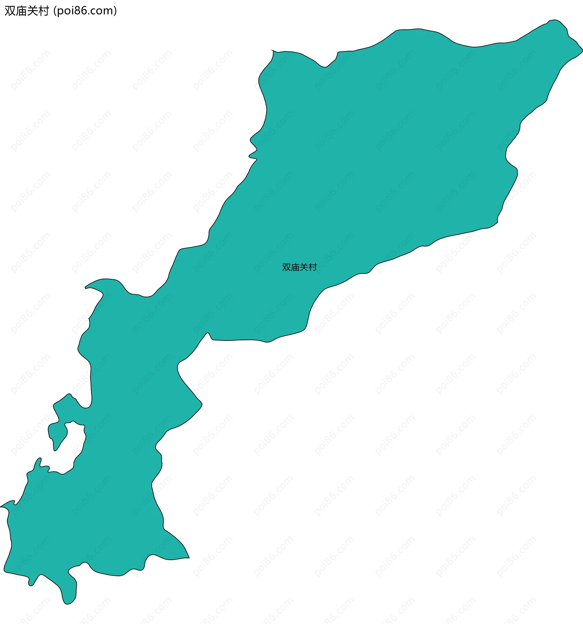 双庙关村边界地图