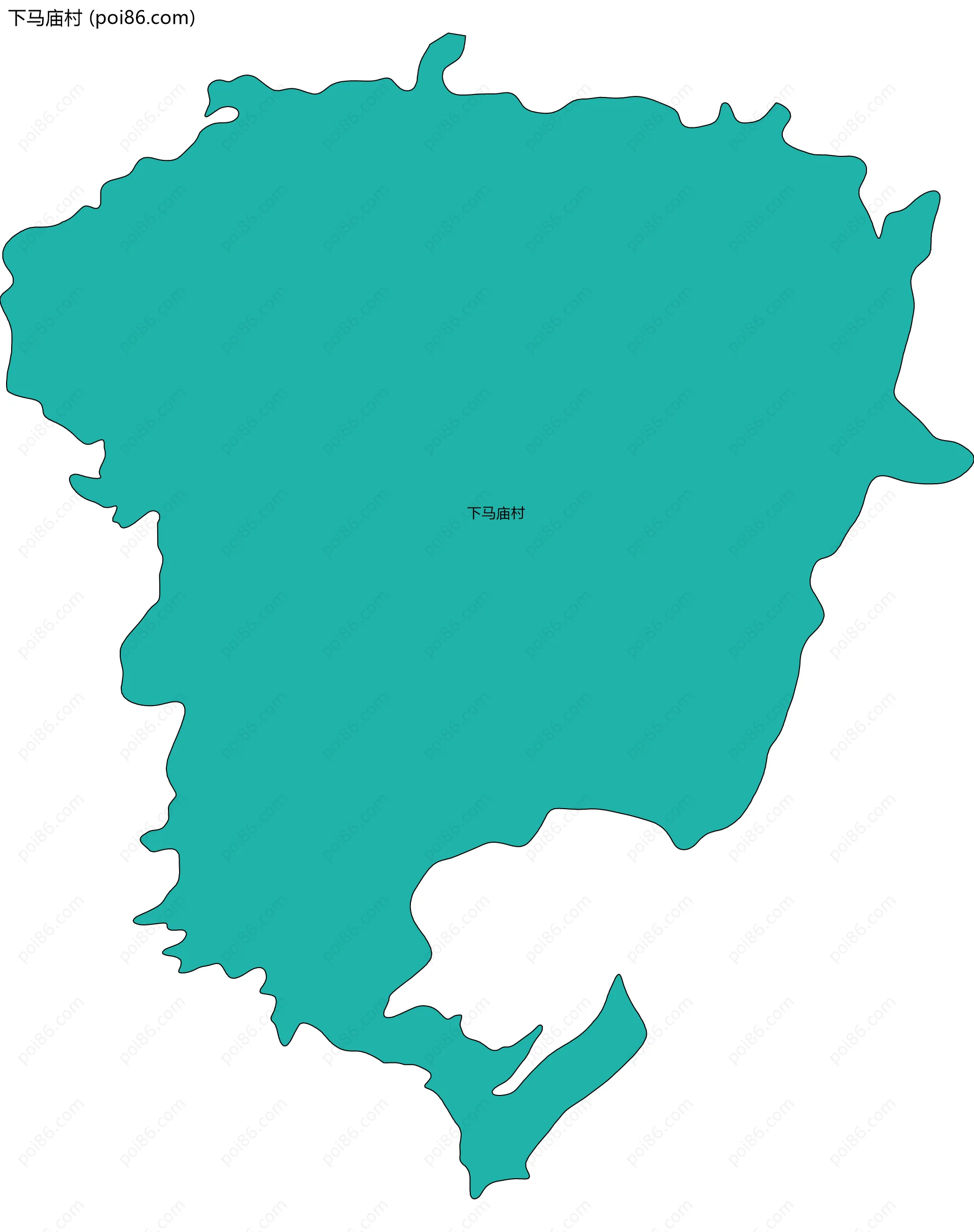 下马庙村边界地图