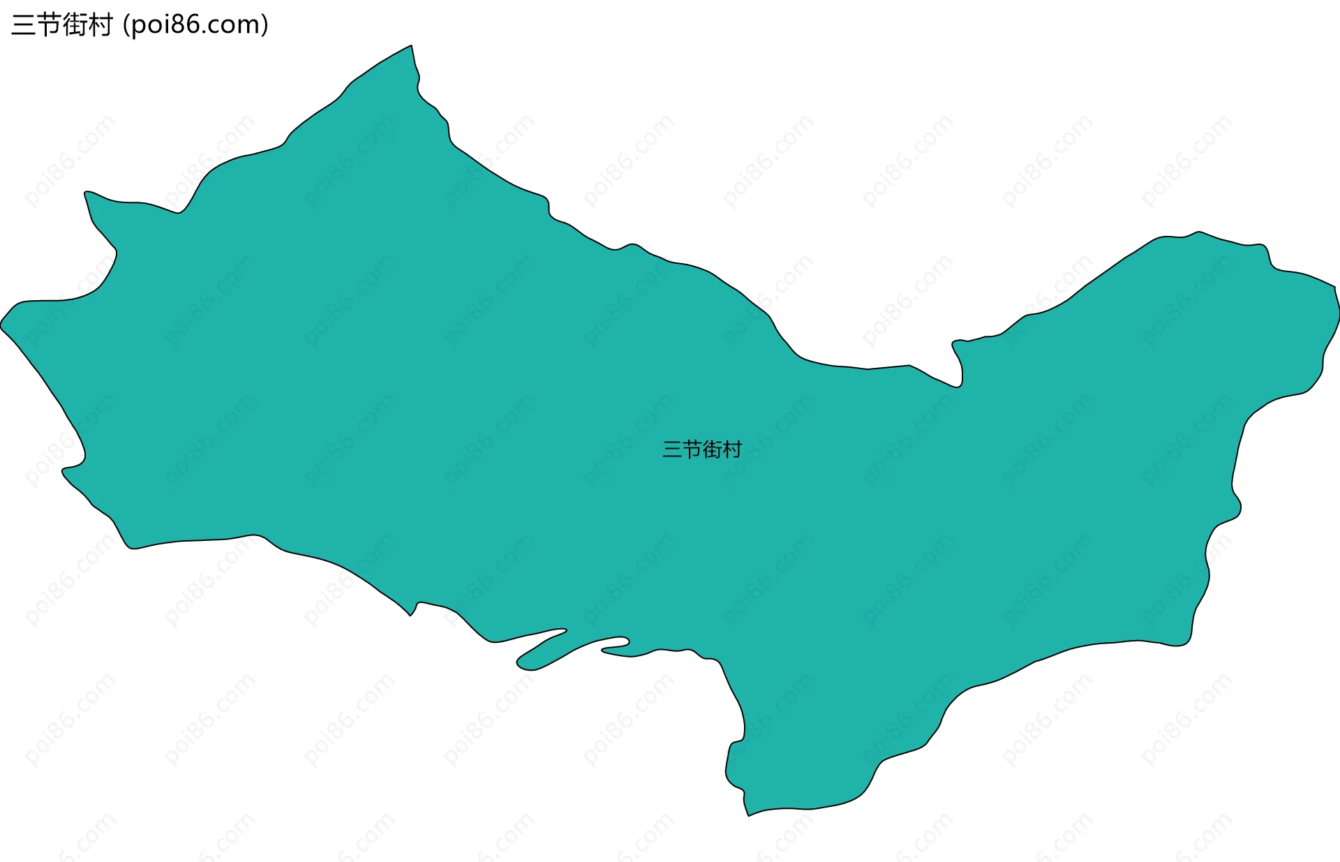 三节街村边界地图