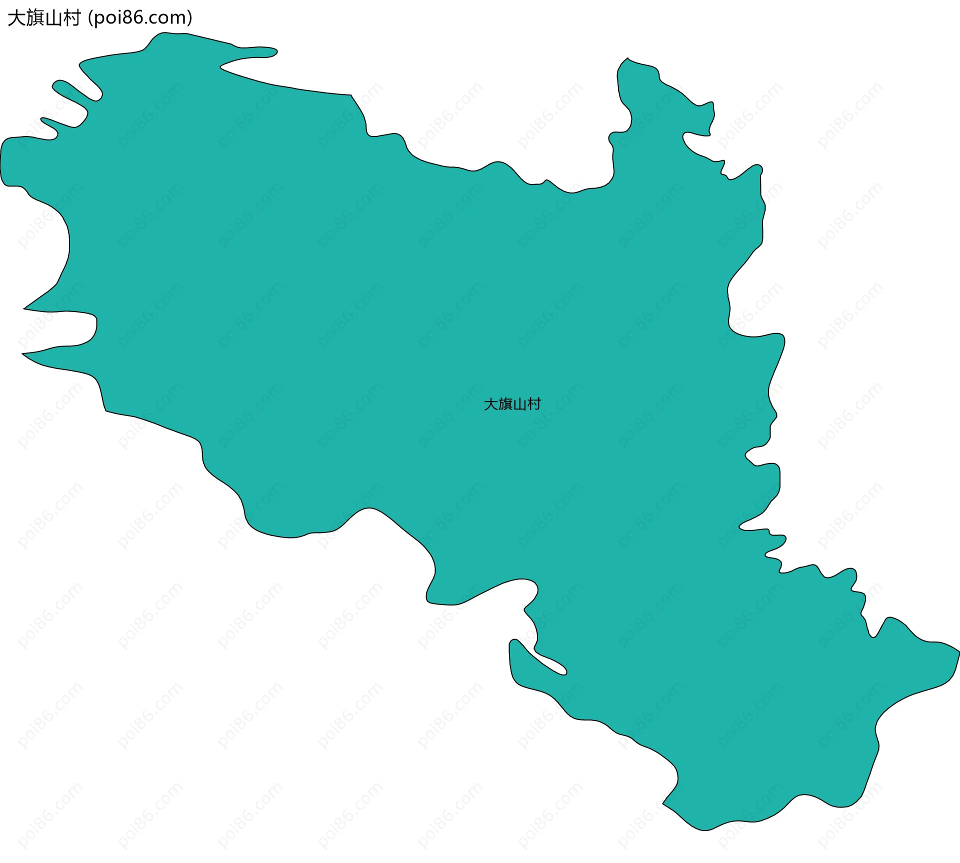 大旗山村边界地图