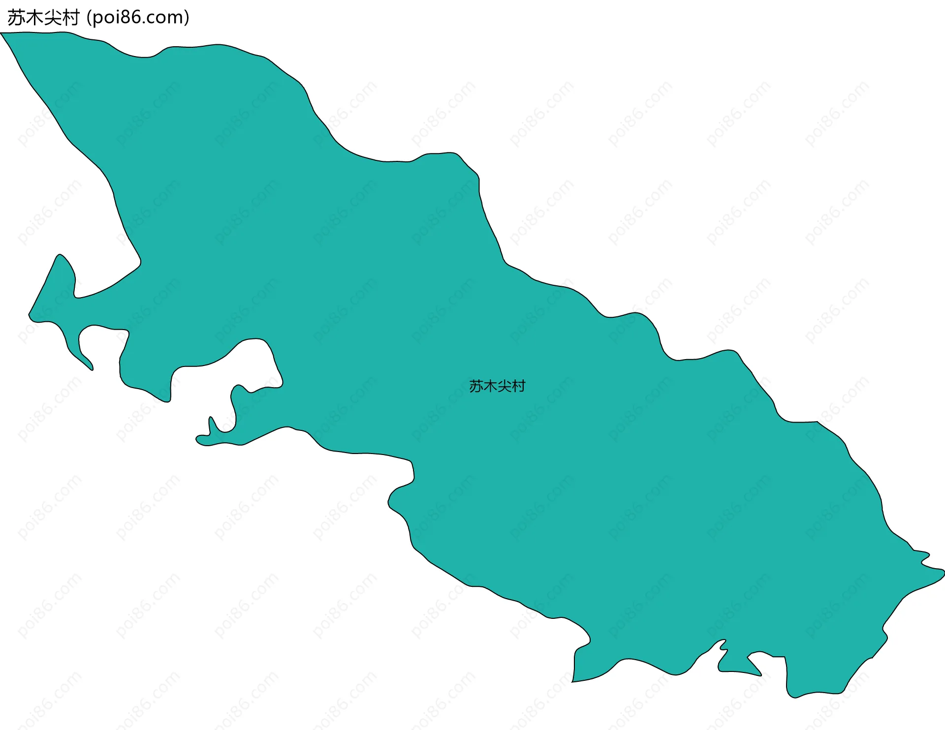 苏木尖村边界地图