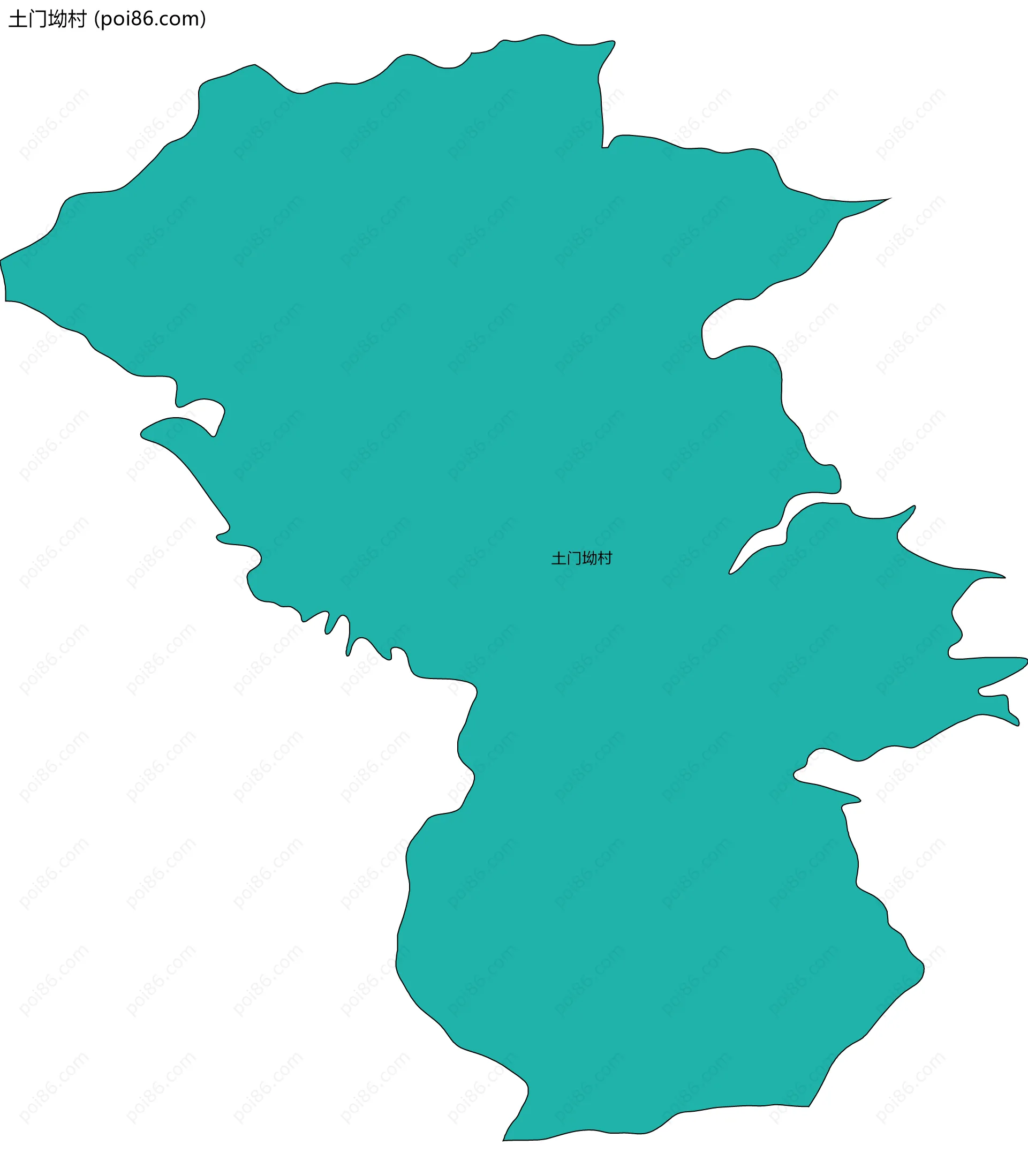 土门坳村边界地图