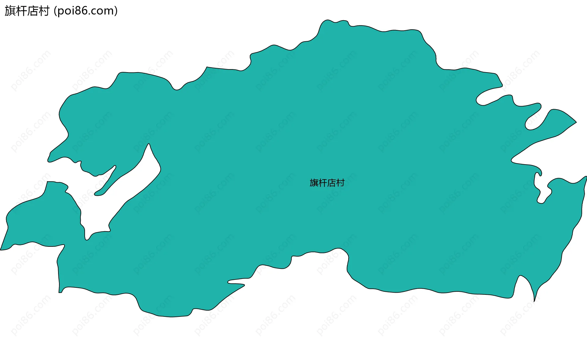 旗杆店村边界地图