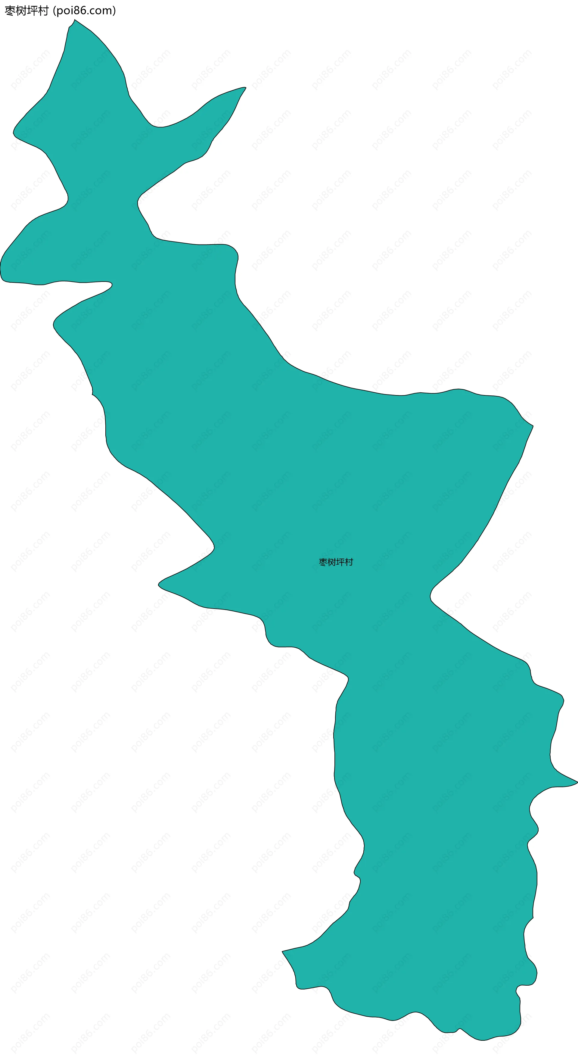 枣树坪村边界地图