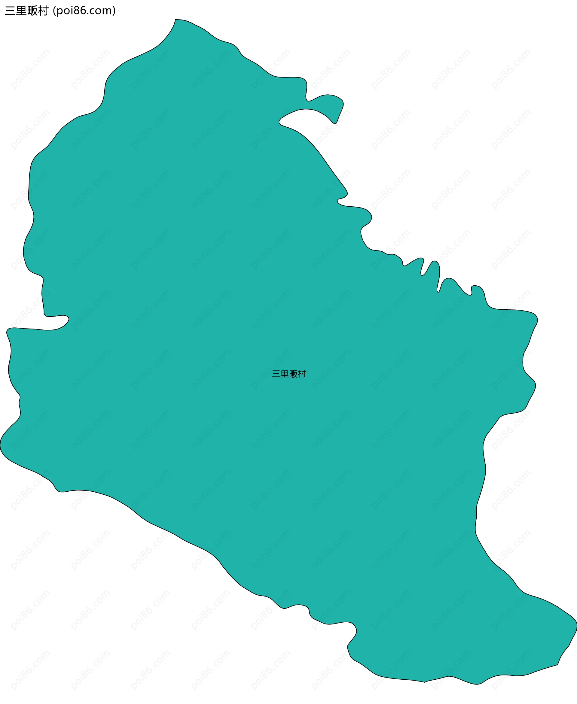 三里畈村边界地图