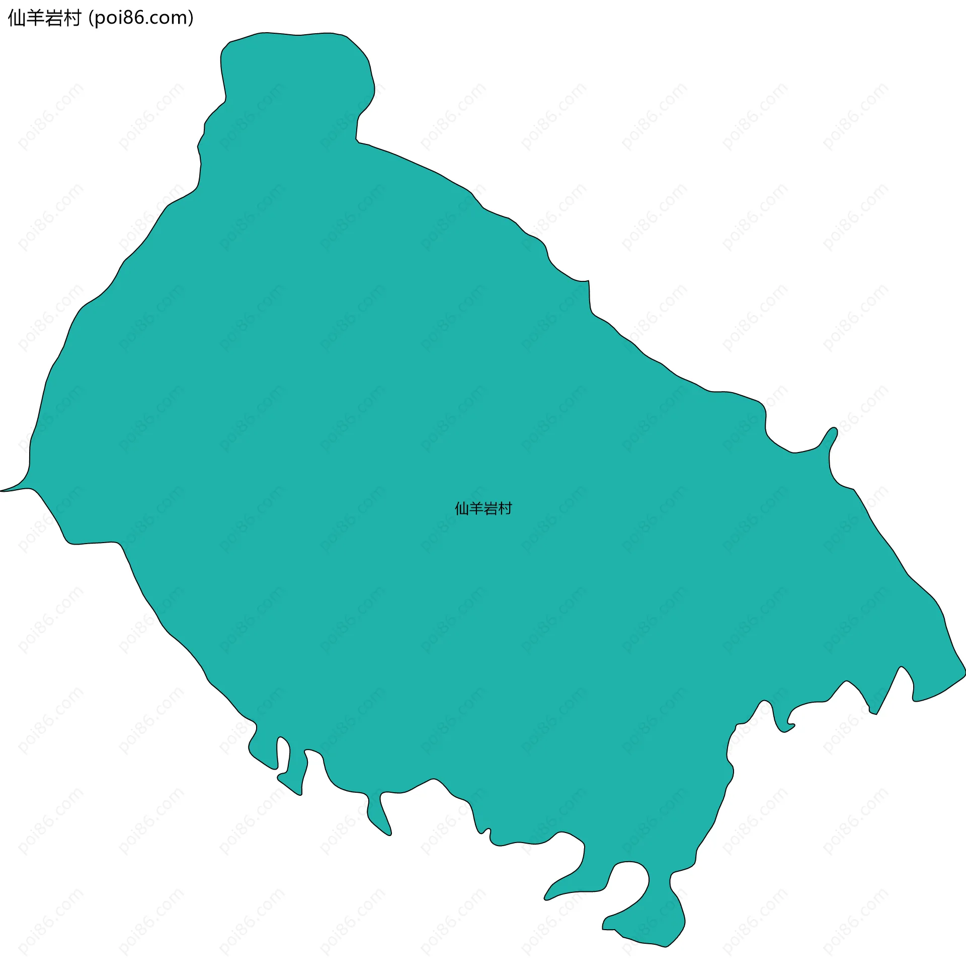 仙羊岩村边界地图