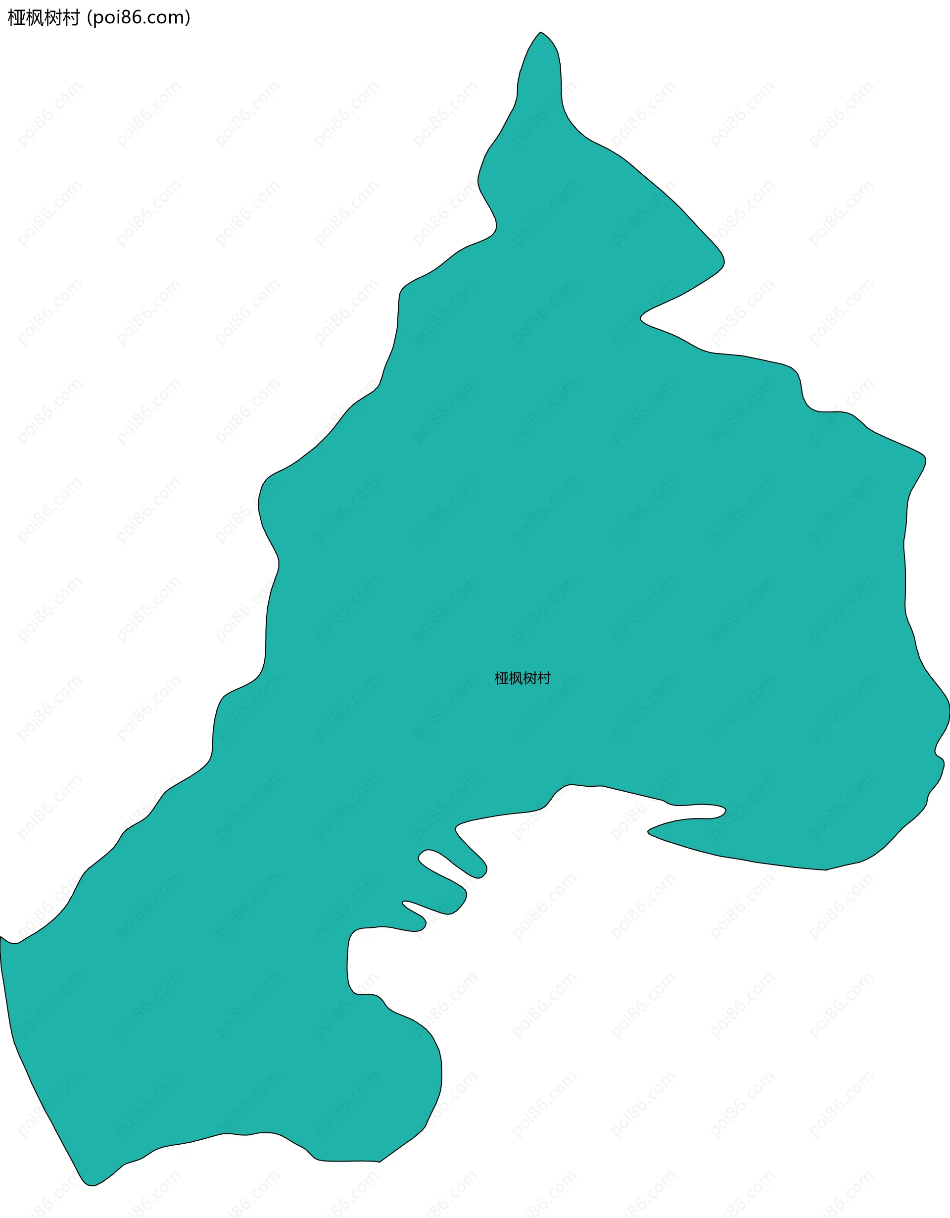 桠枫树村边界地图