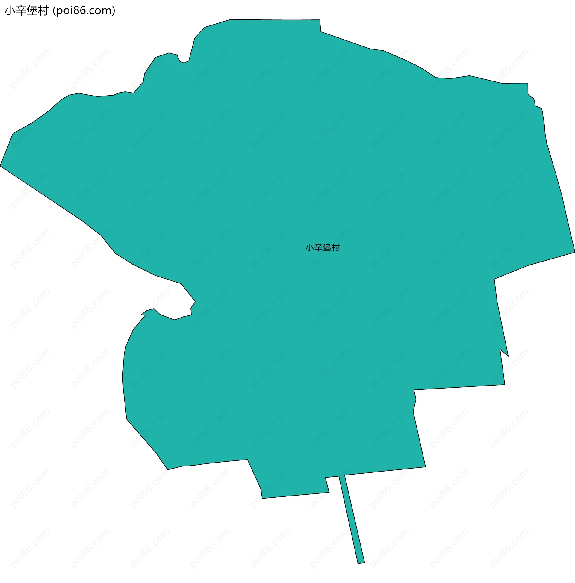 小辛堡村边界地图