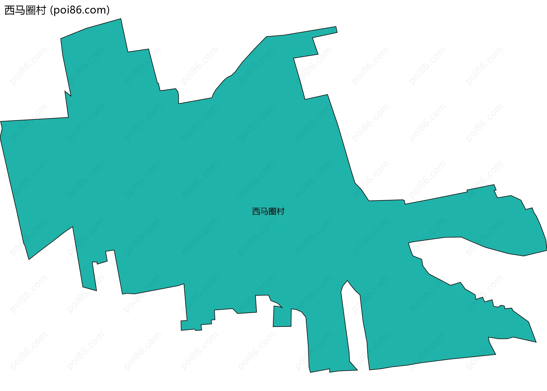 西马圈村边界地图
