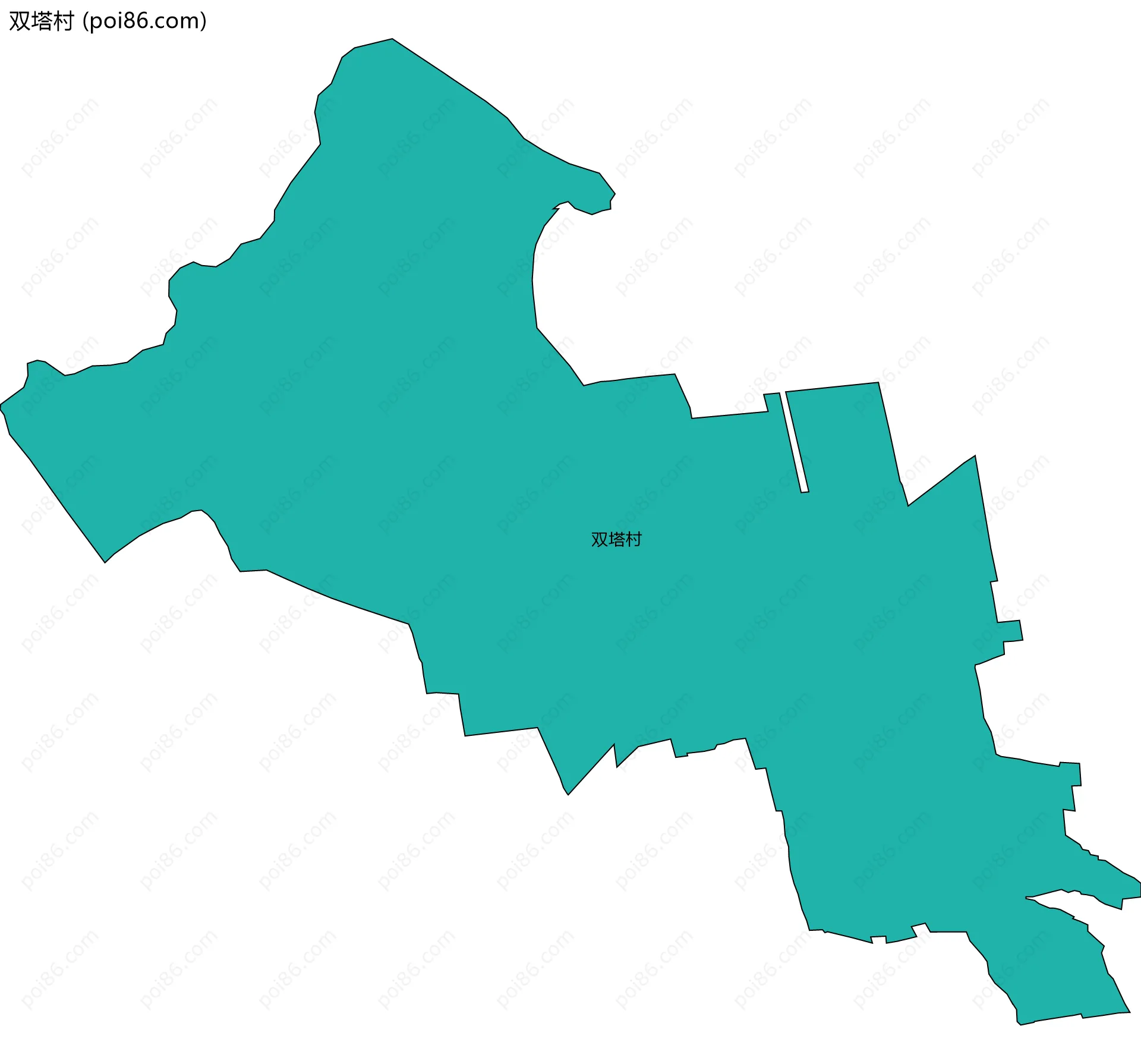 双塔村边界地图