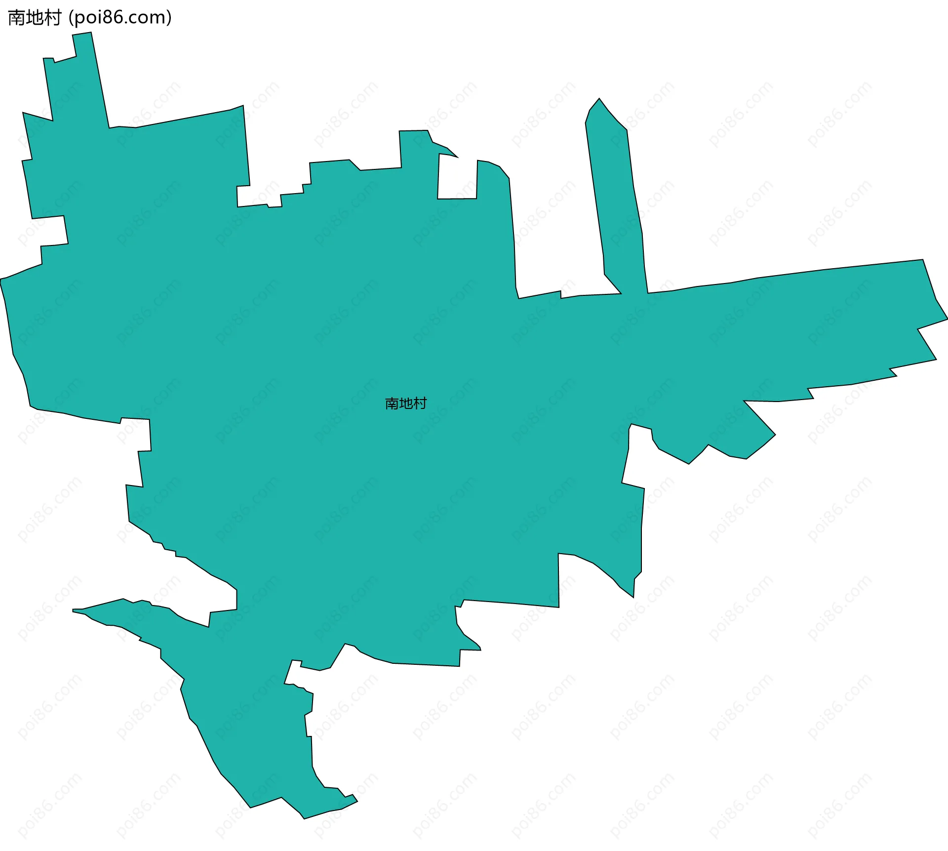 南地村边界地图