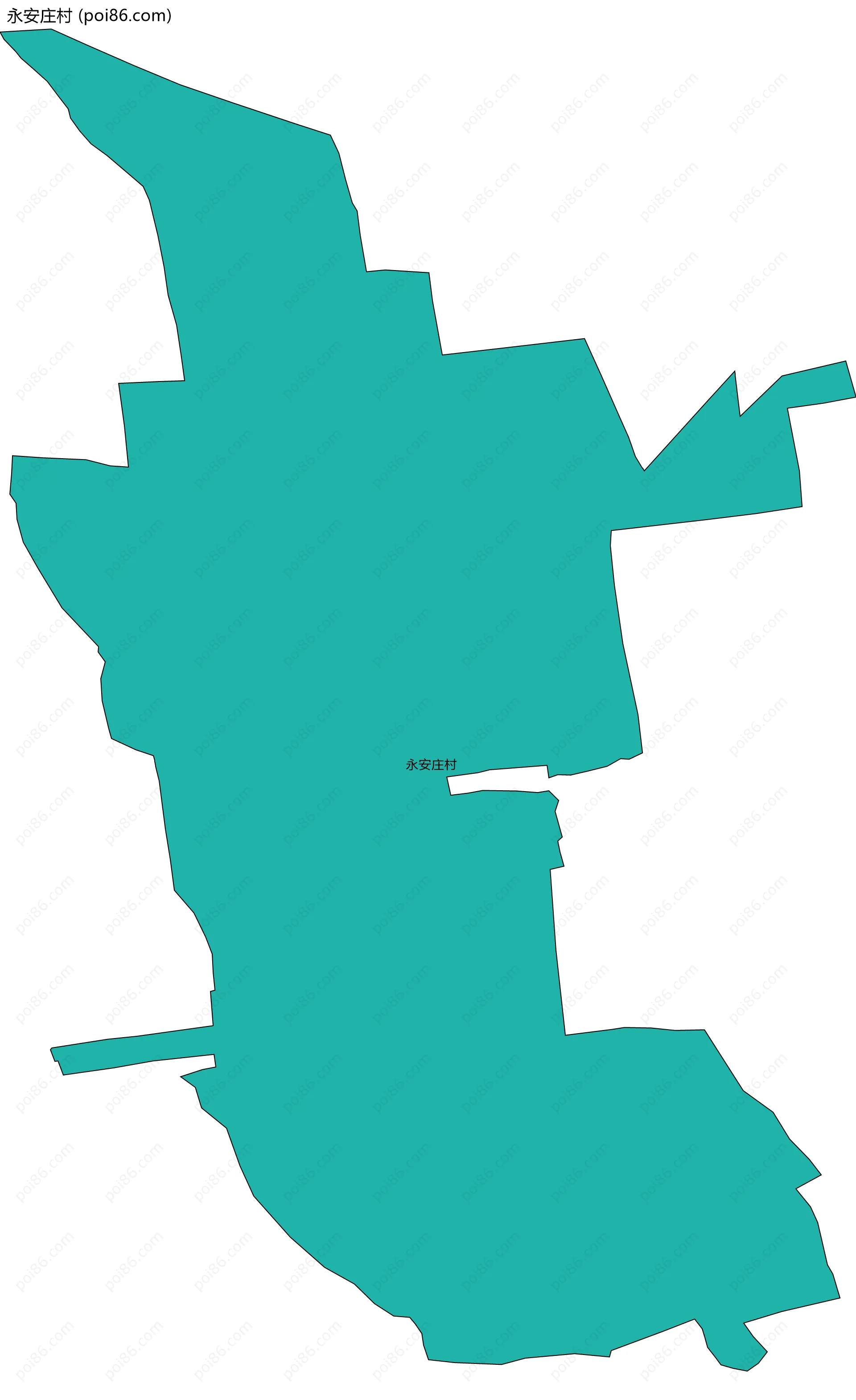 永安庄村边界地图