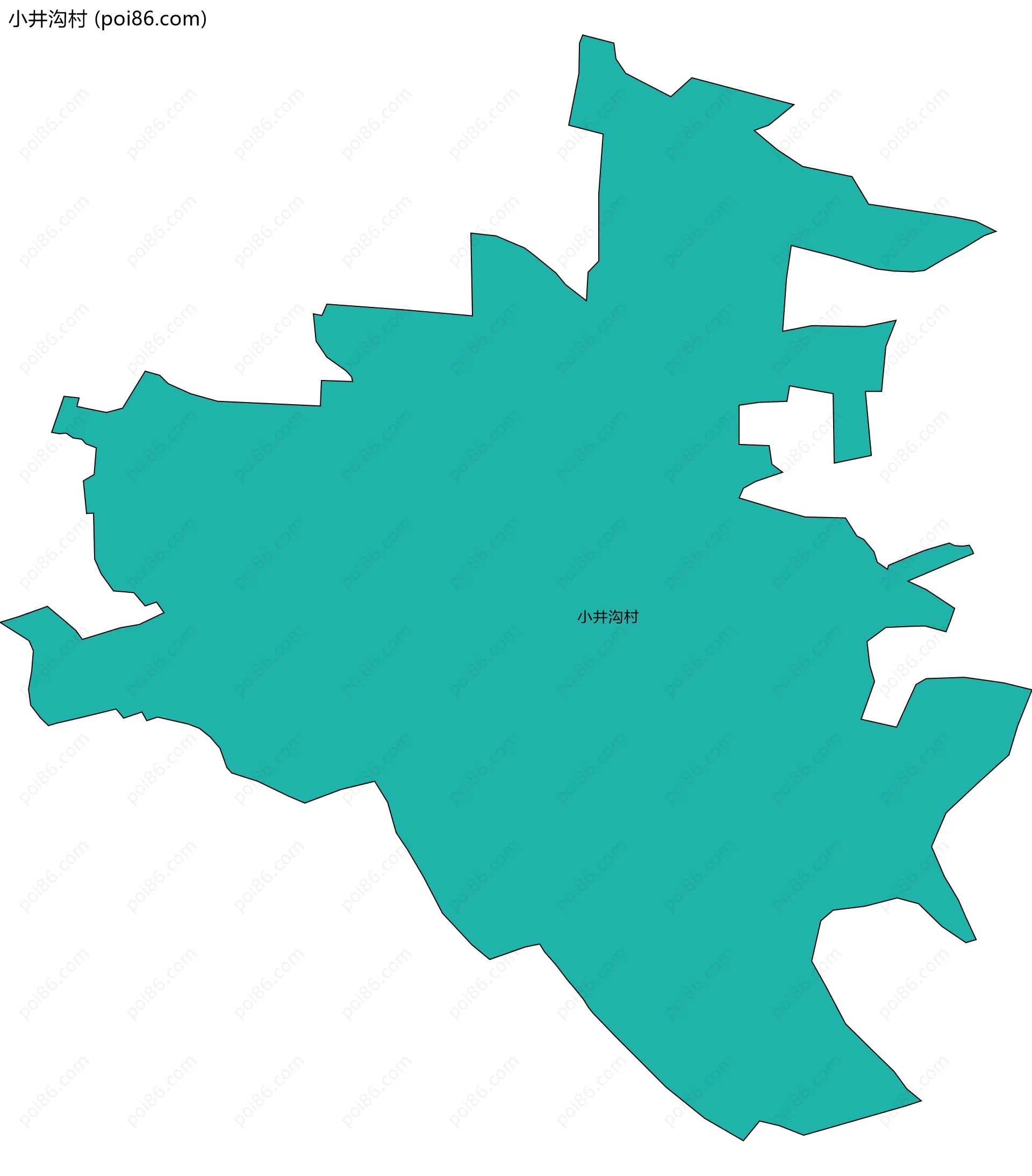 小井沟村边界地图