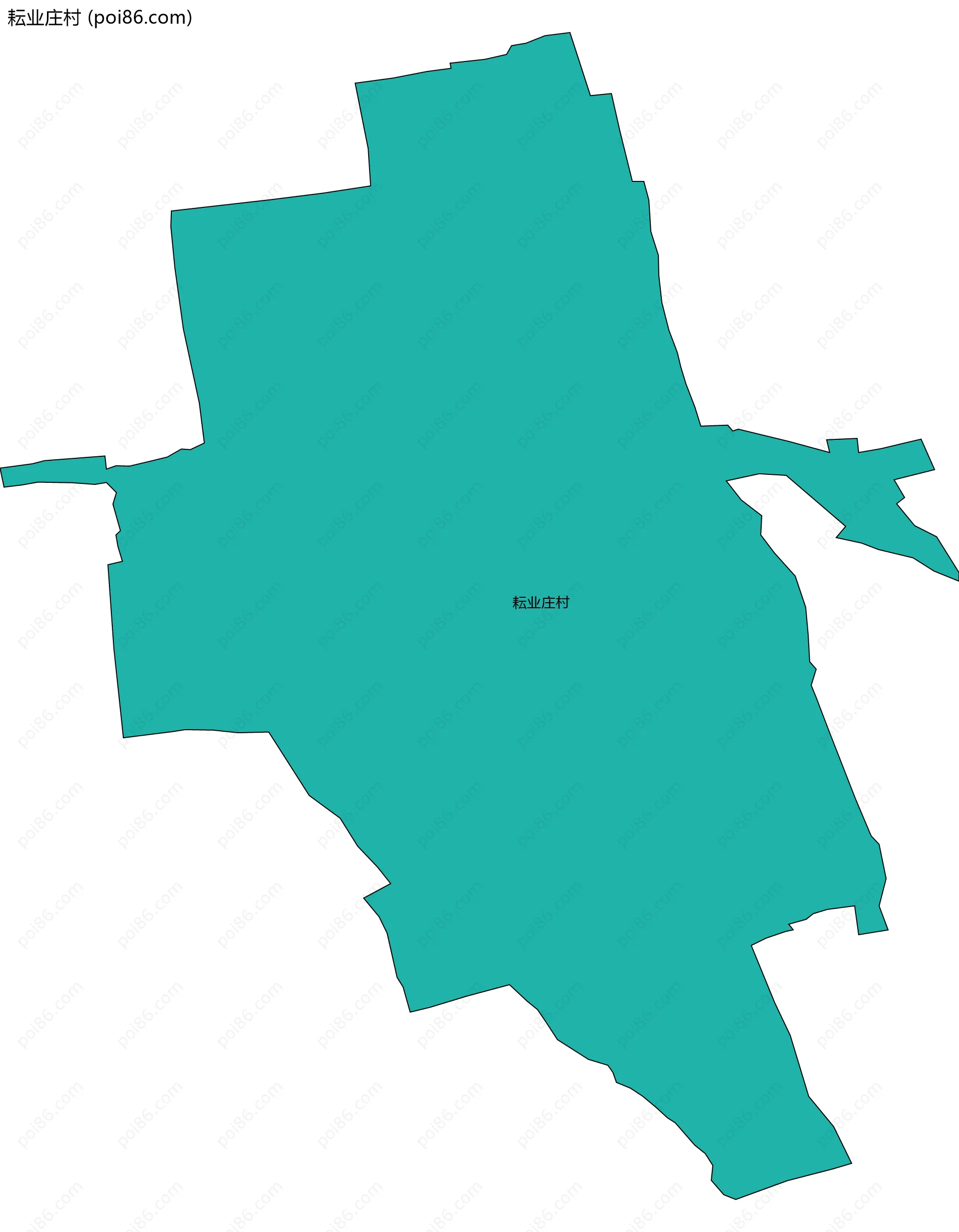 耘业庄村边界地图