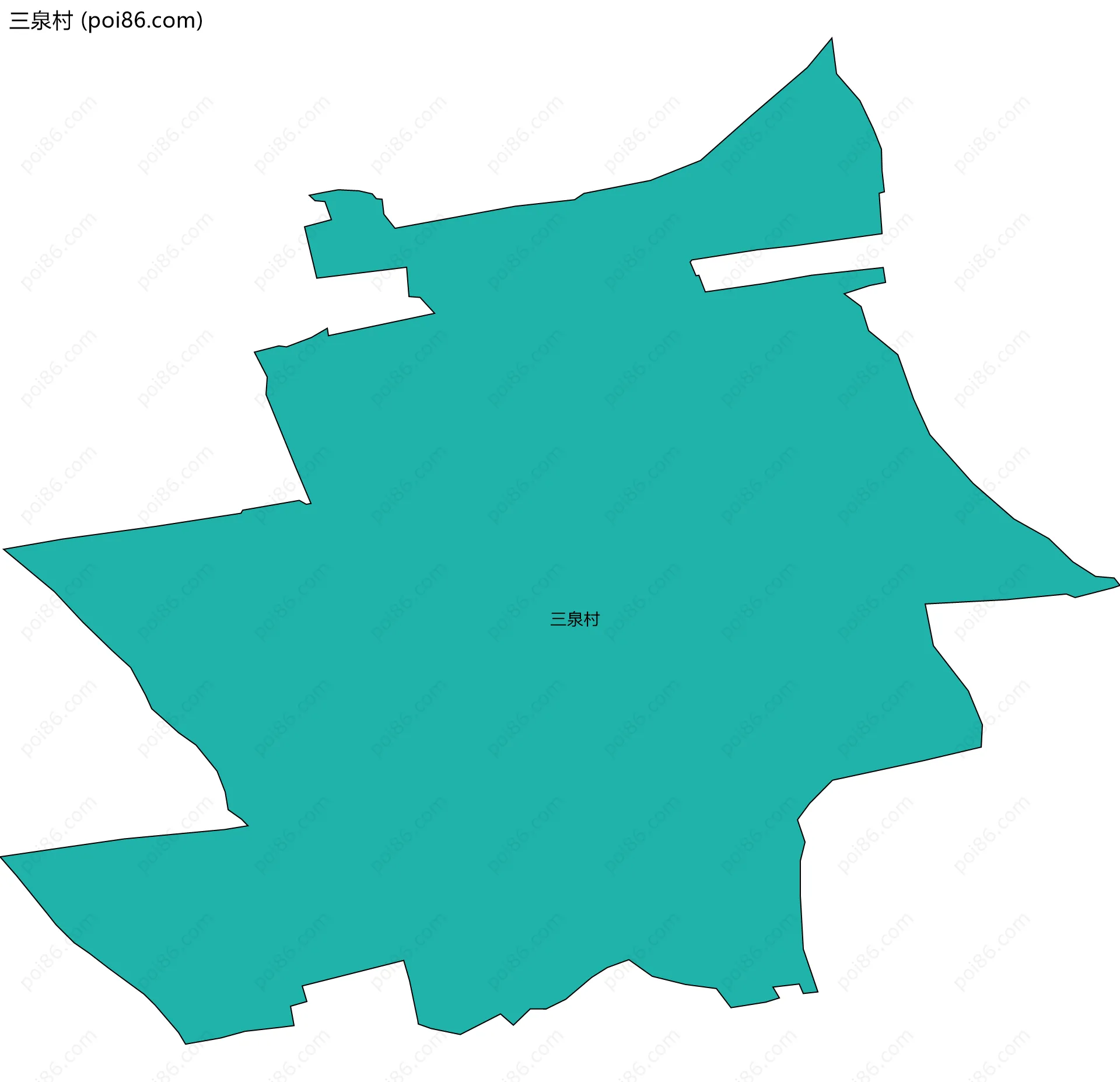 三泉村边界地图