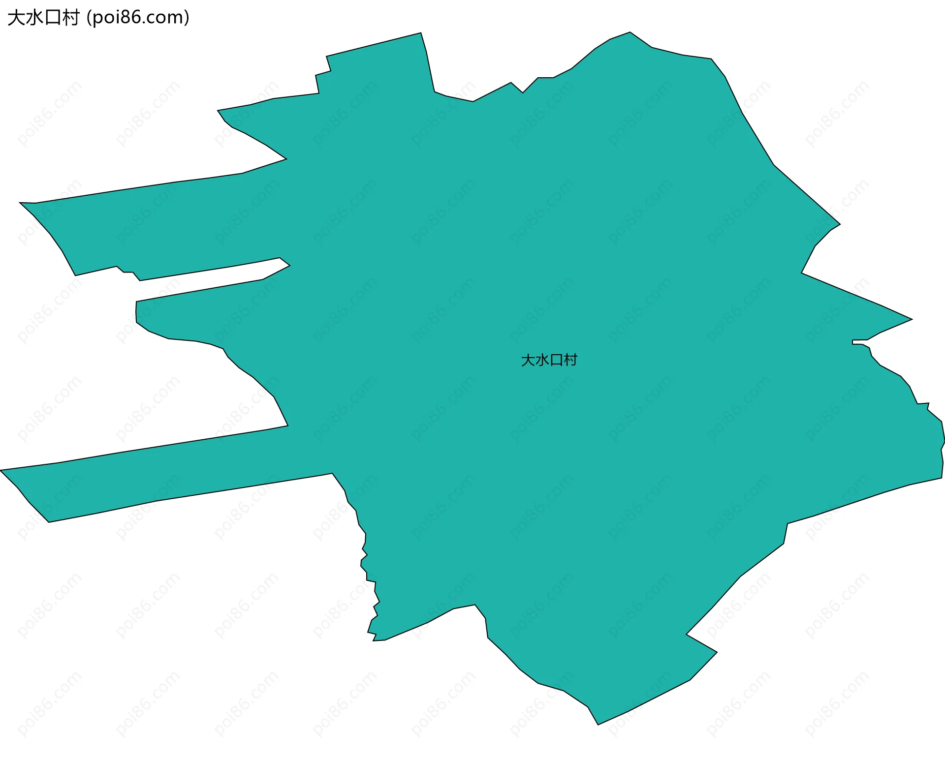 大水口村边界地图