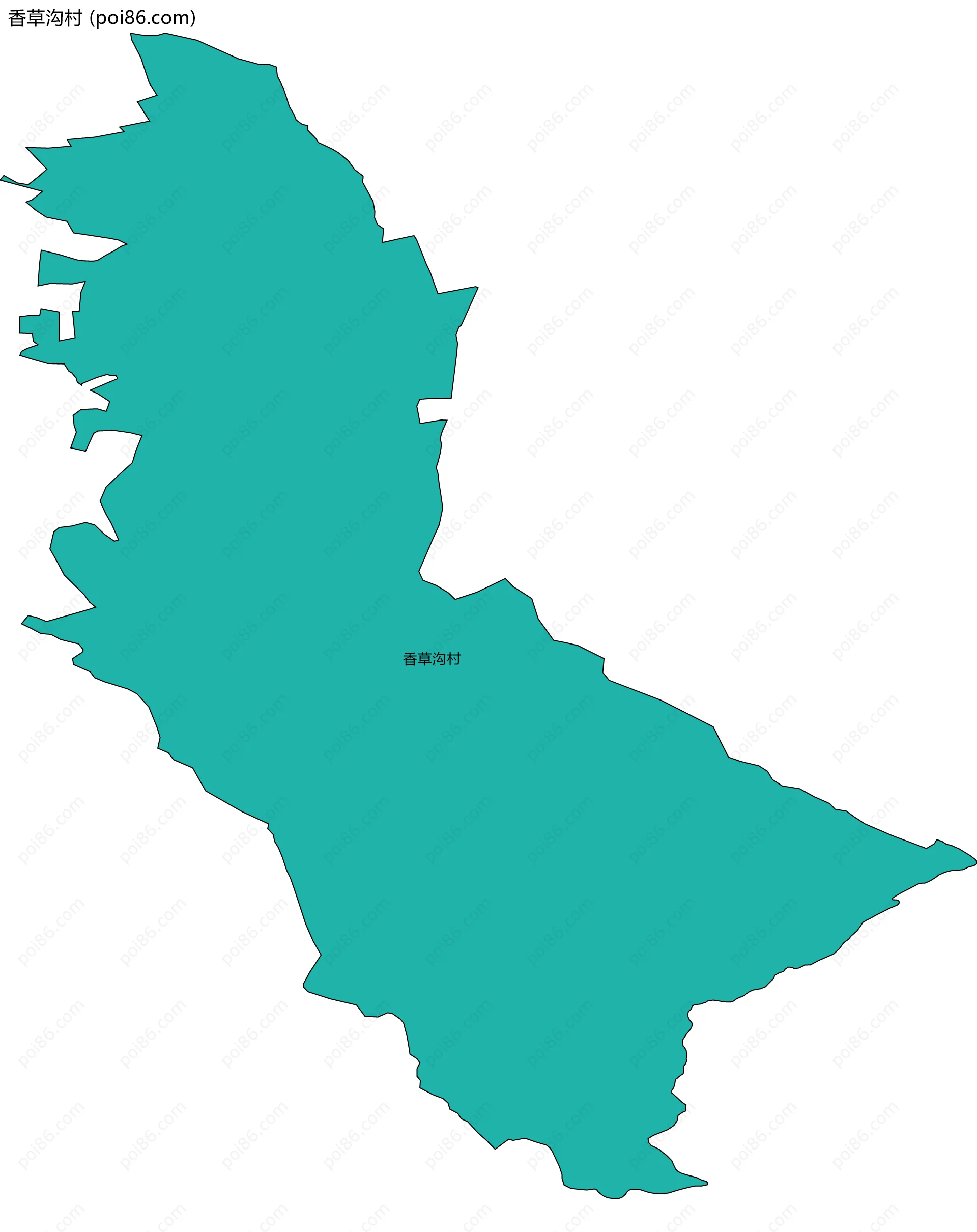 香草沟村边界地图