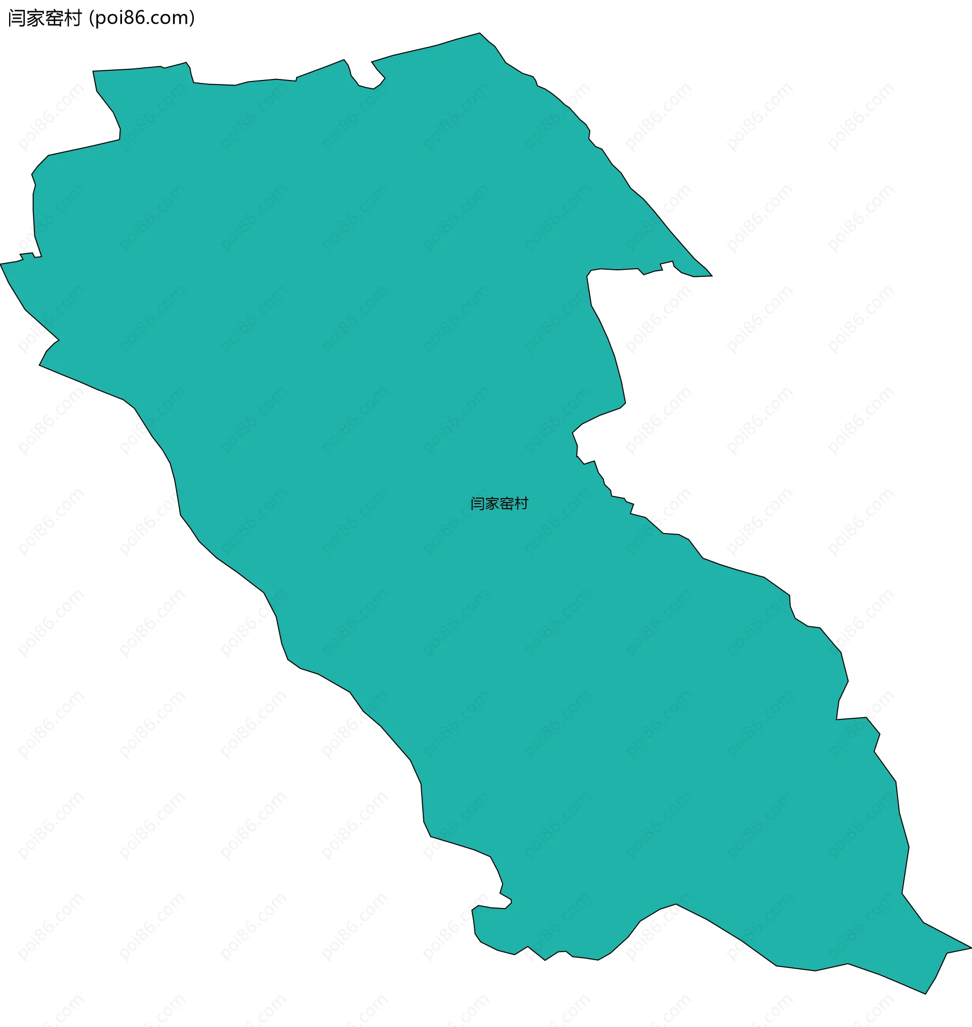 闫家窑村边界地图