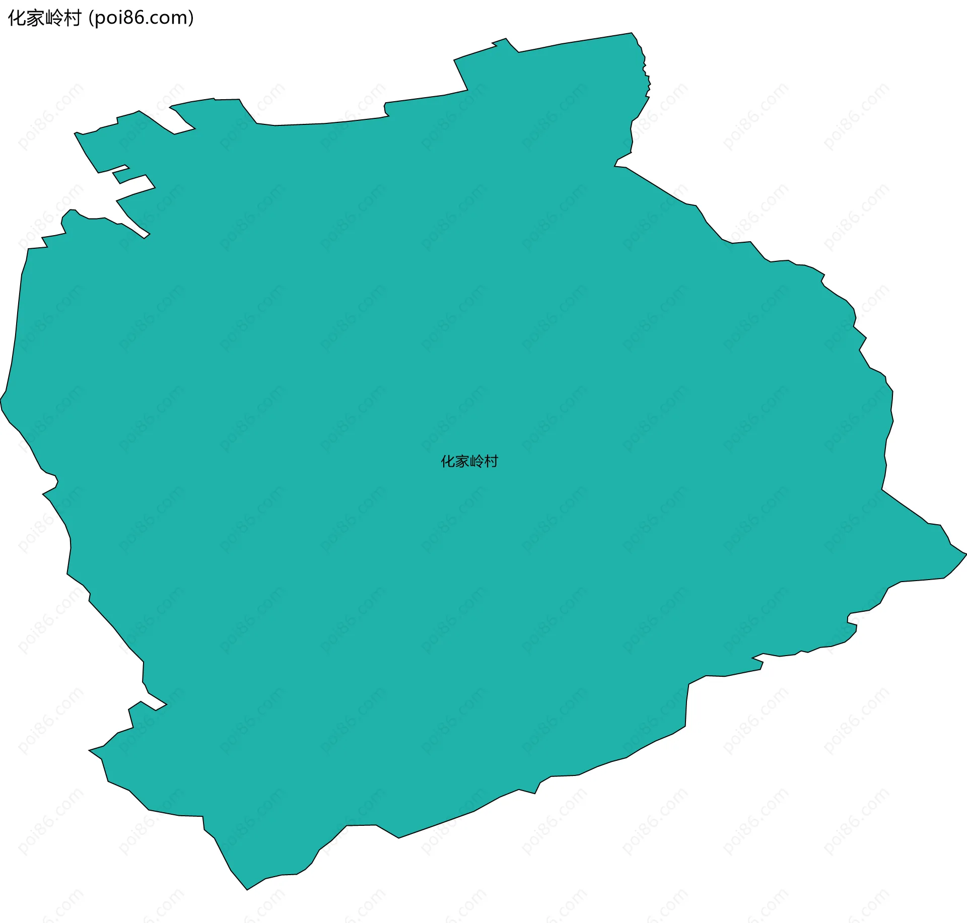 化家岭村边界地图