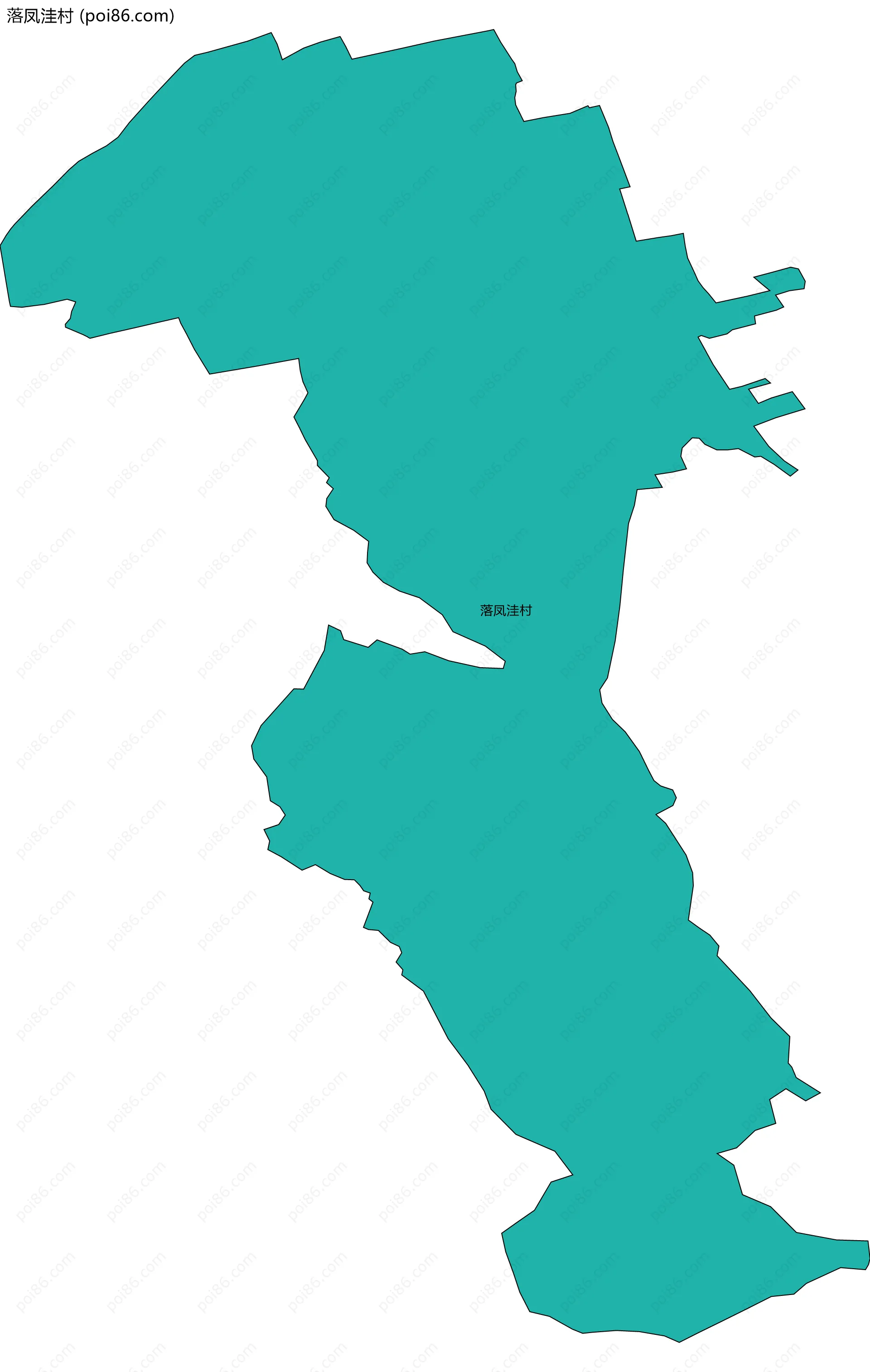 落凤洼村边界地图