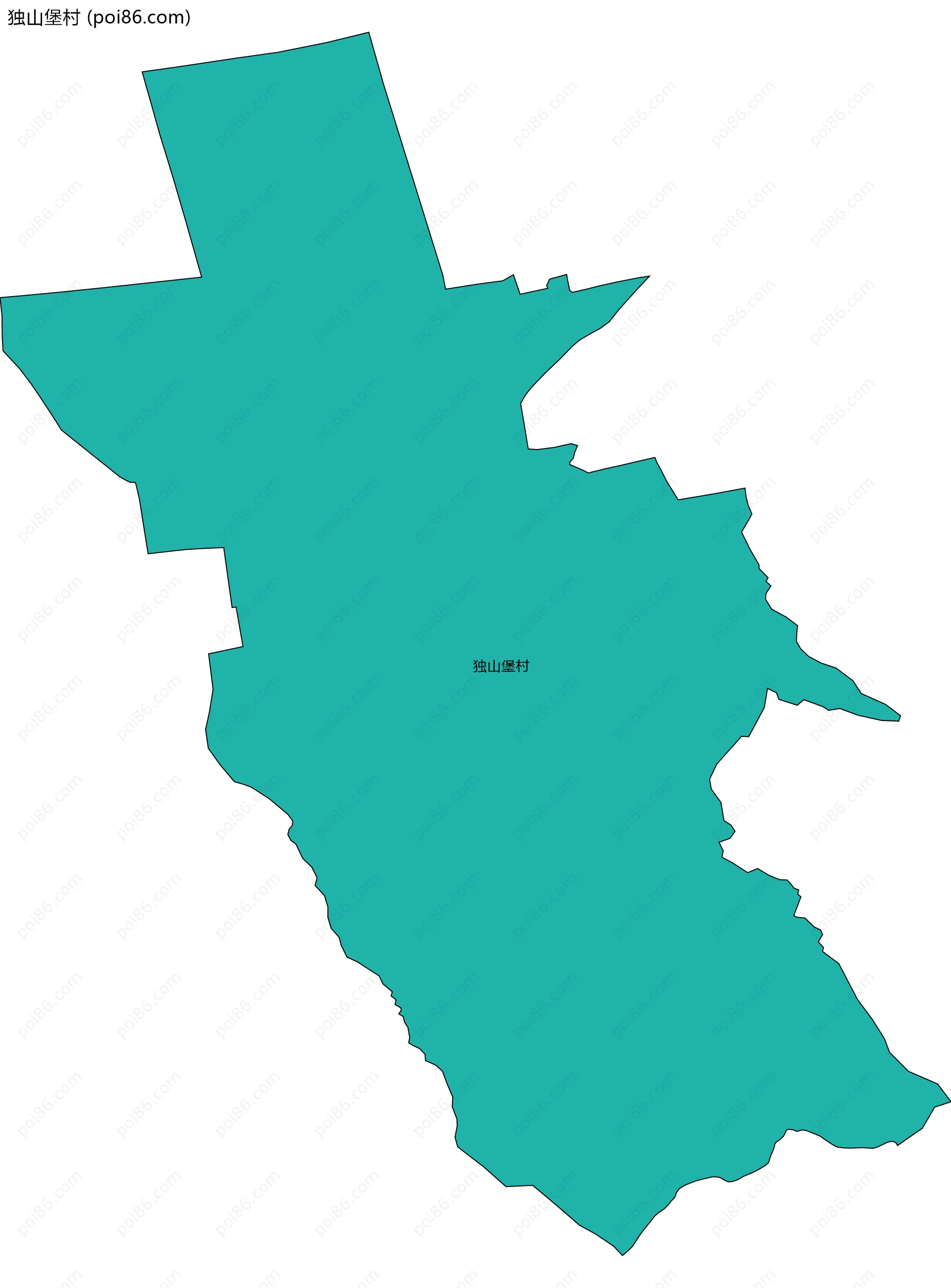独山堡村边界地图