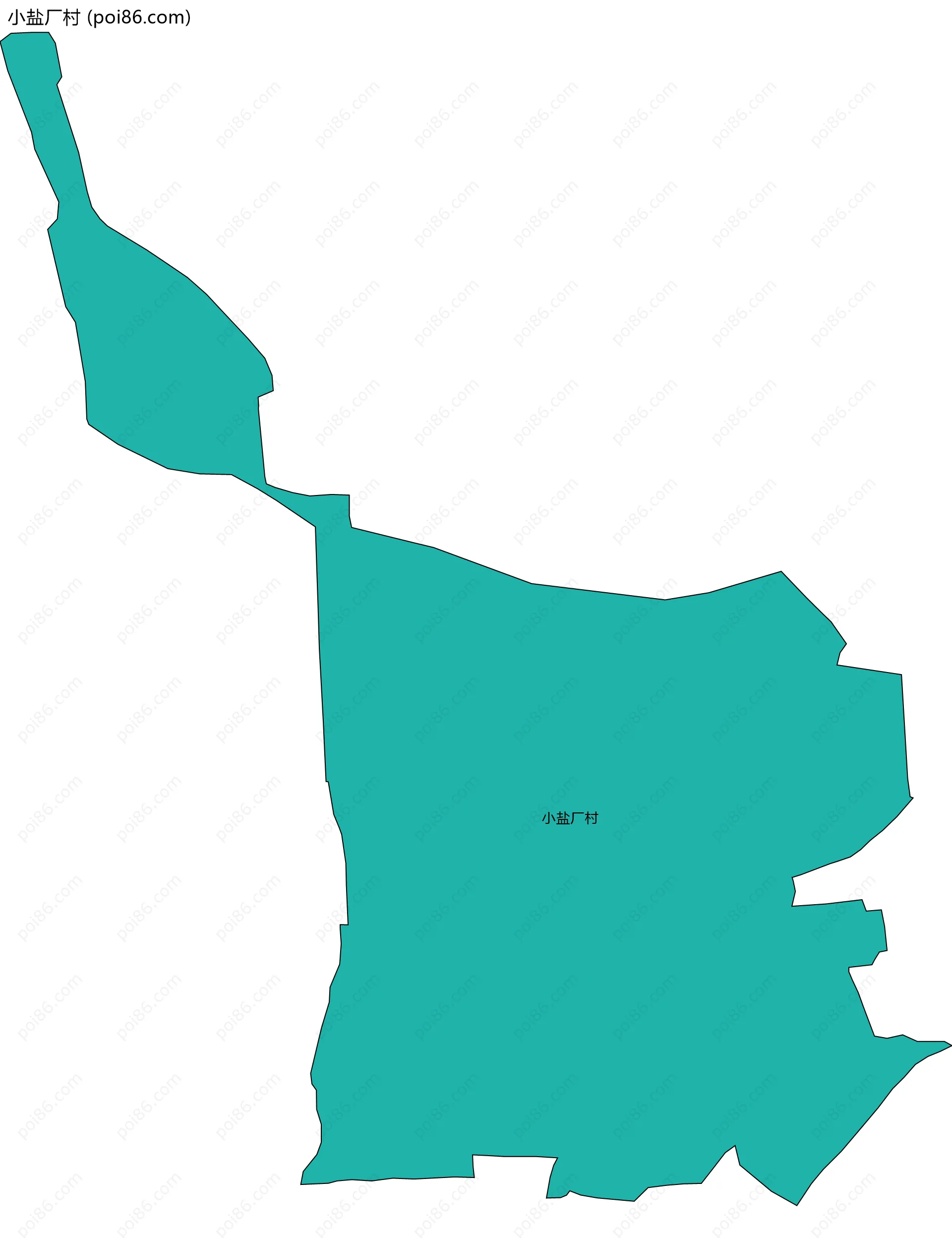 小盐厂村边界地图
