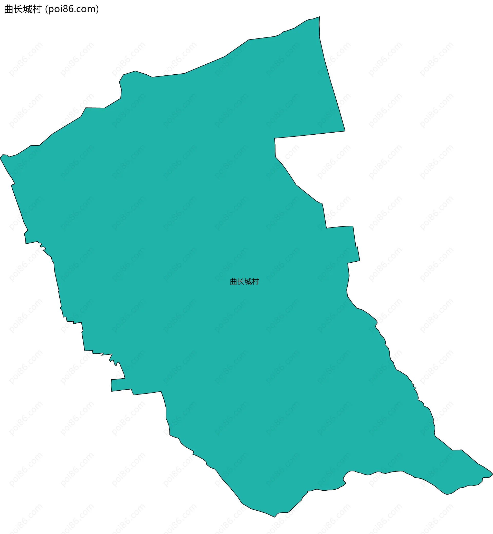 曲长城村边界地图