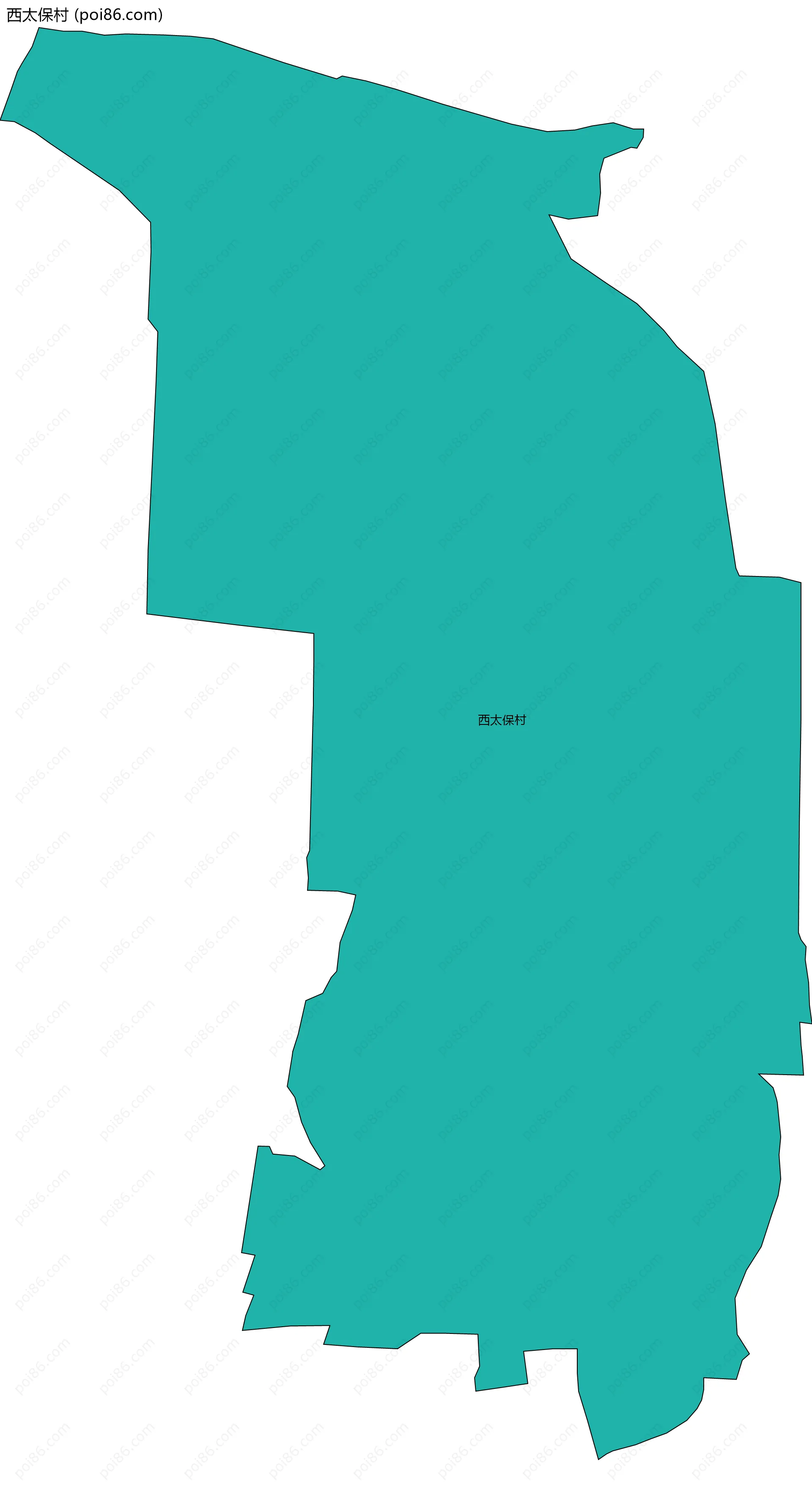 西太保村边界地图