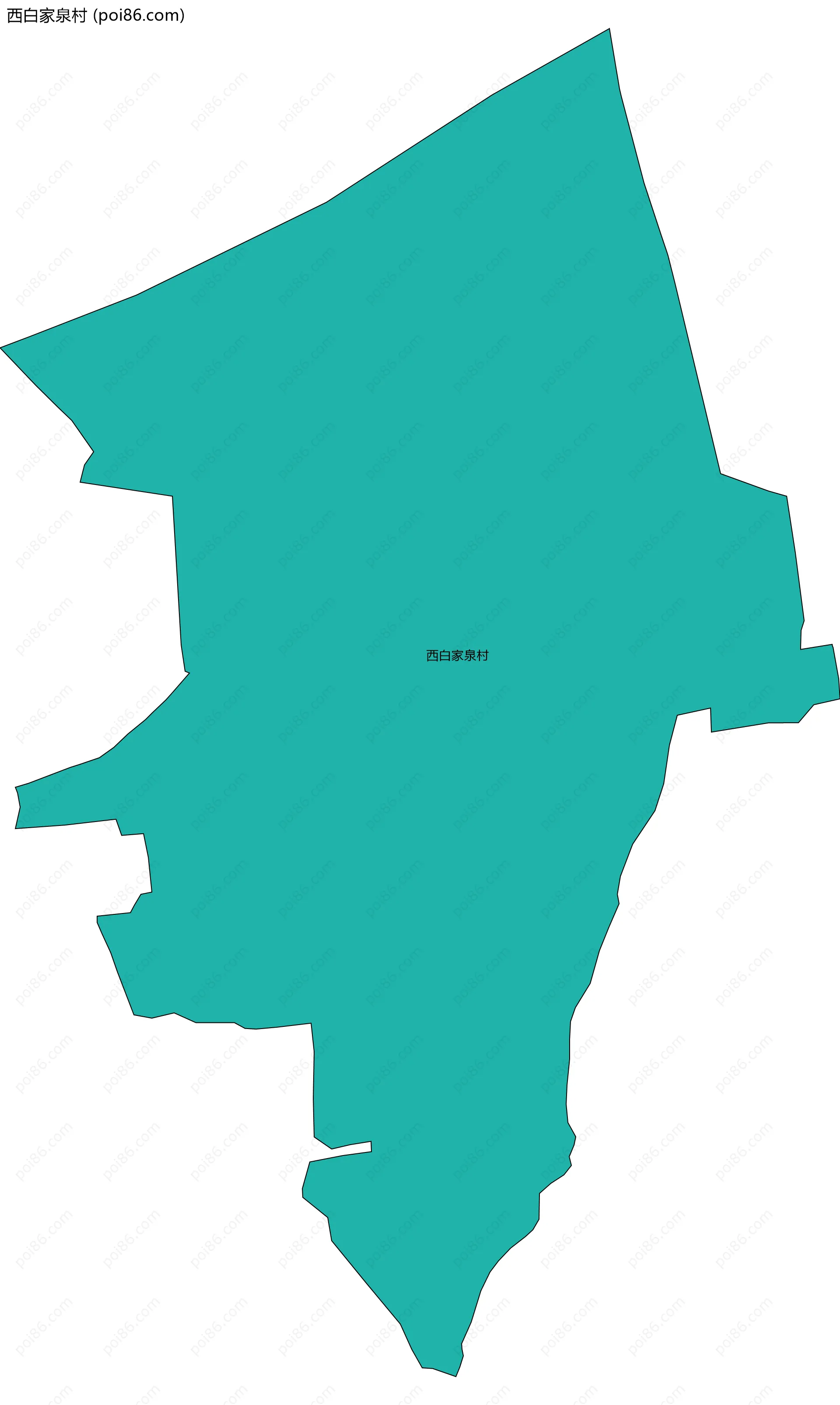 西白家泉村边界地图