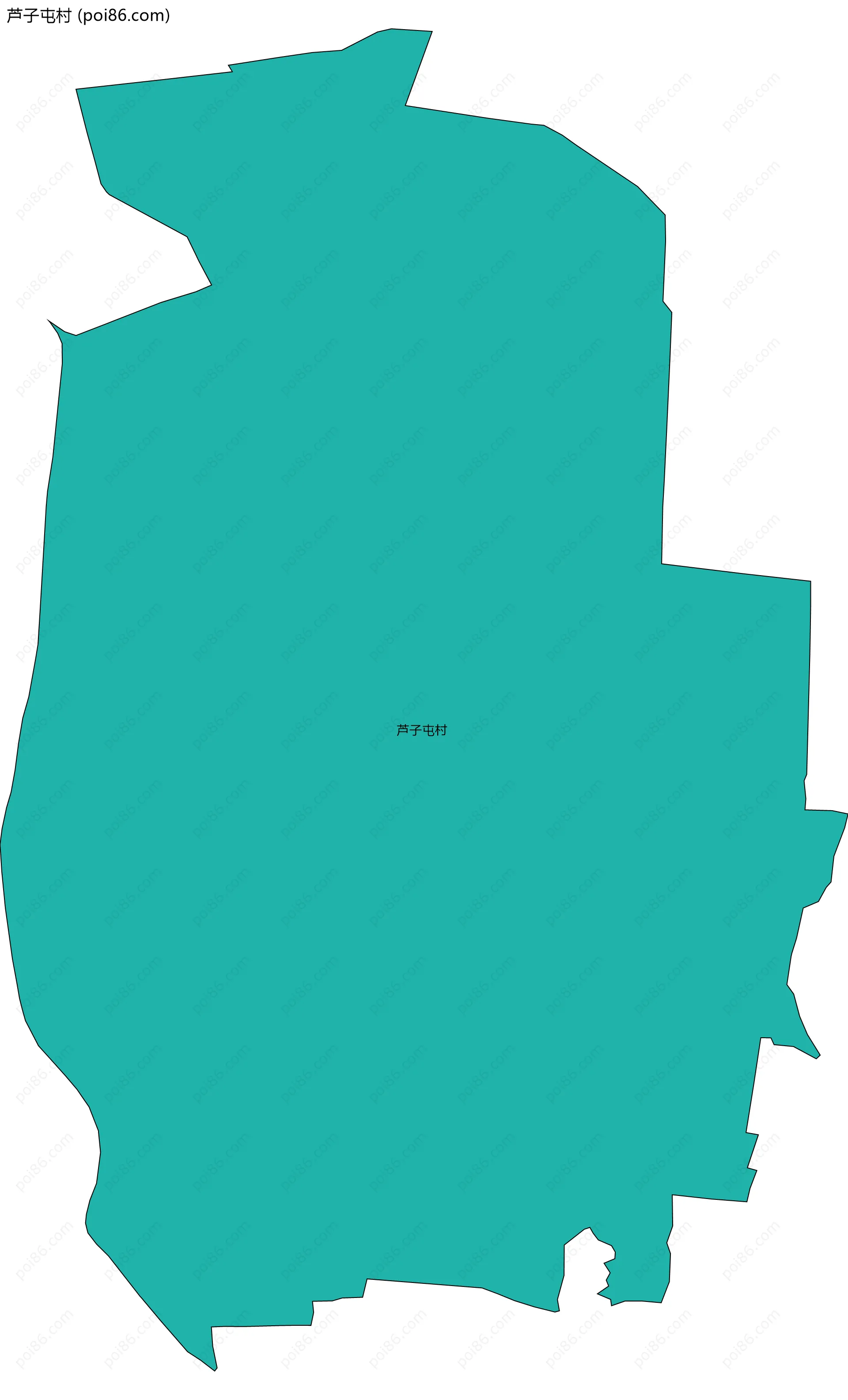 芦子屯村边界地图