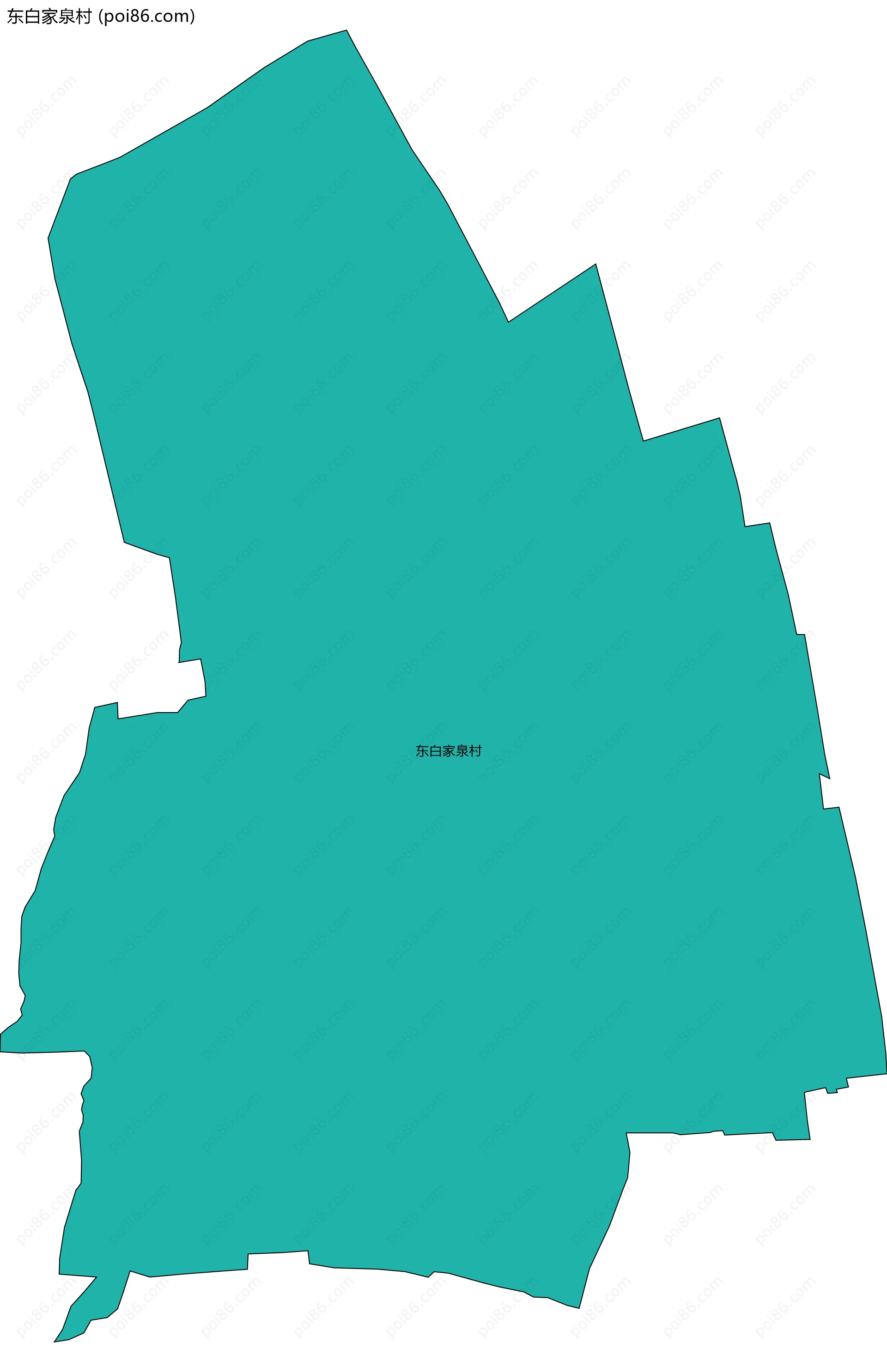 东白家泉村边界地图