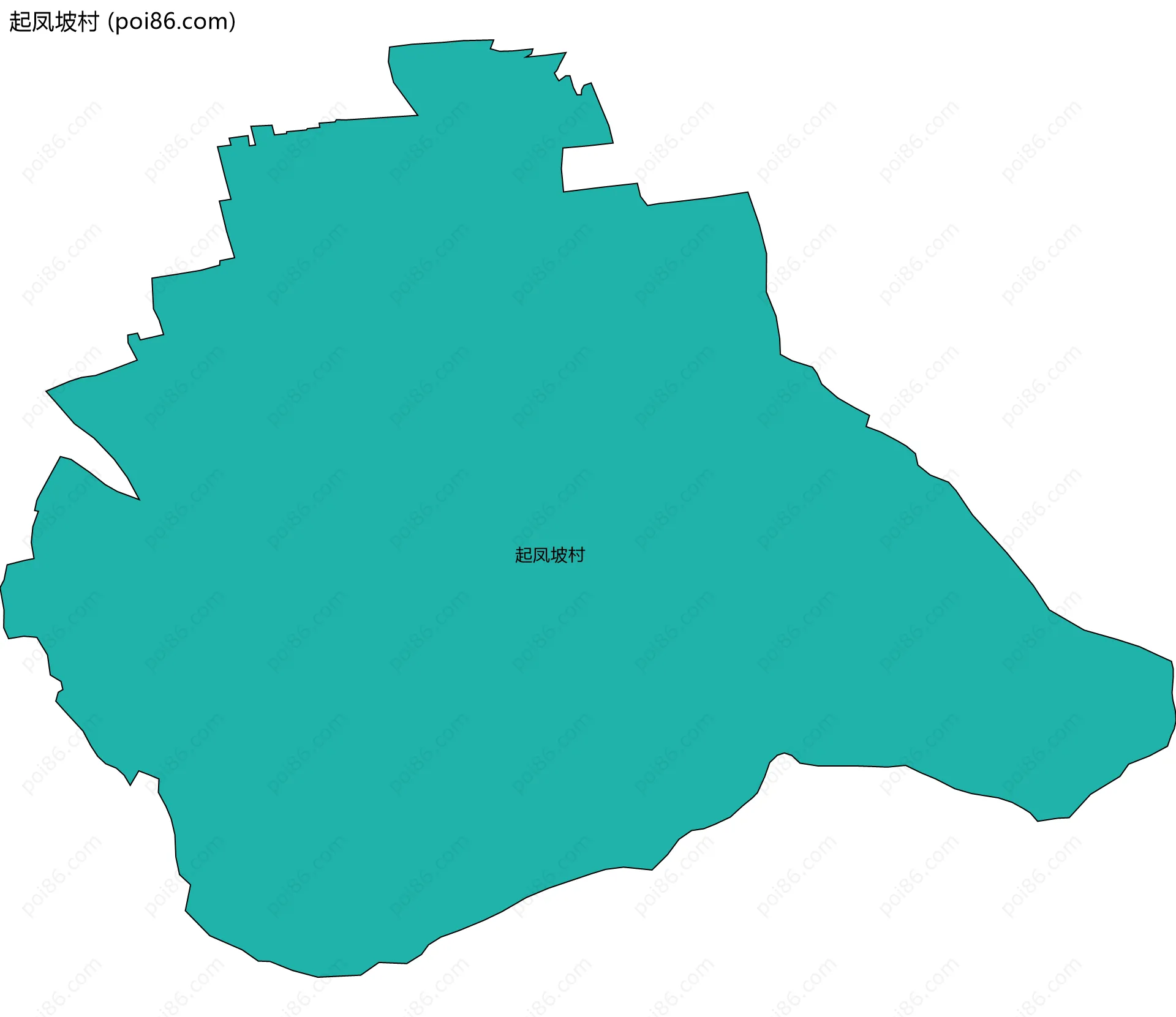 起凤坡村边界地图