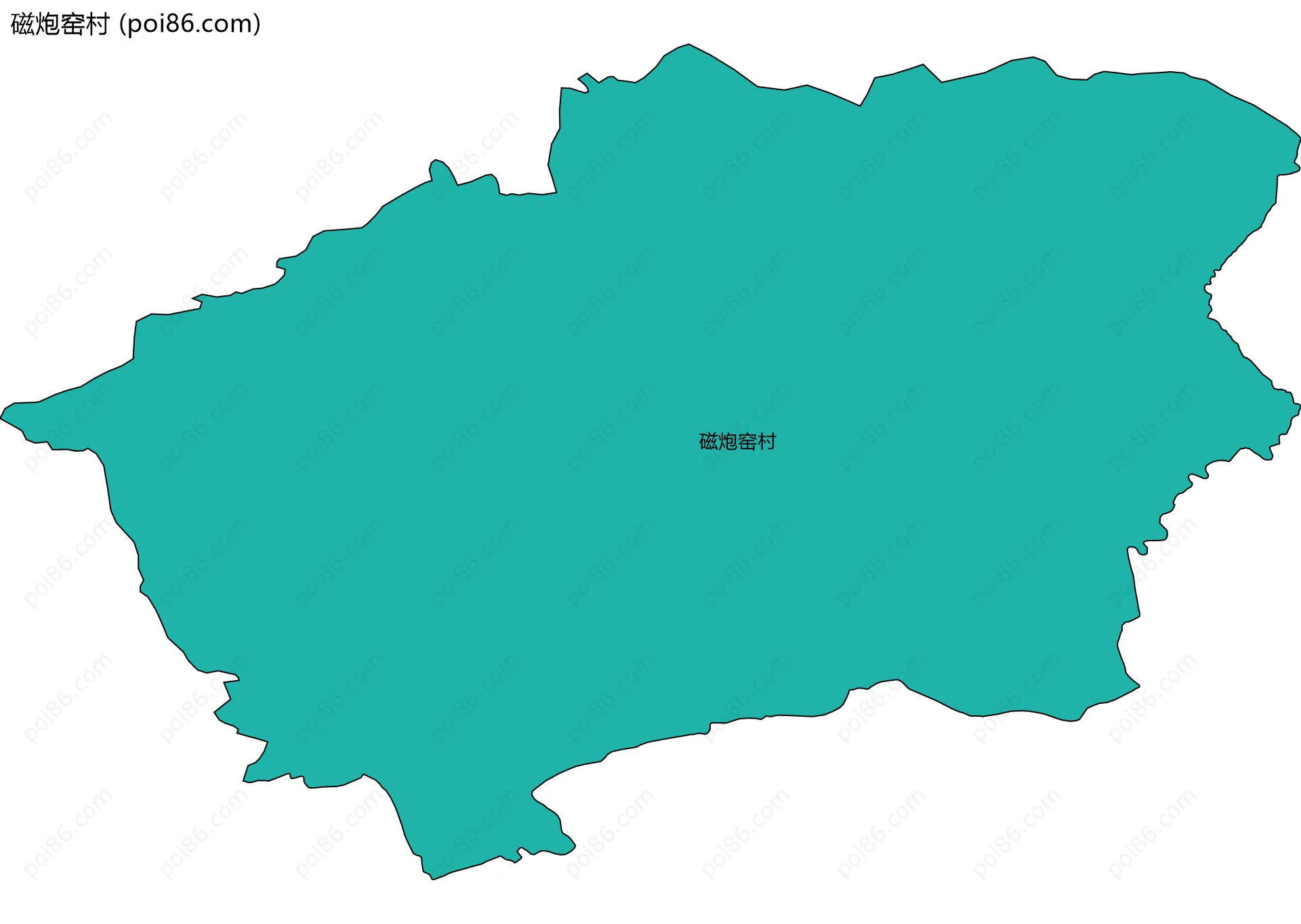 磁炮窑村边界地图