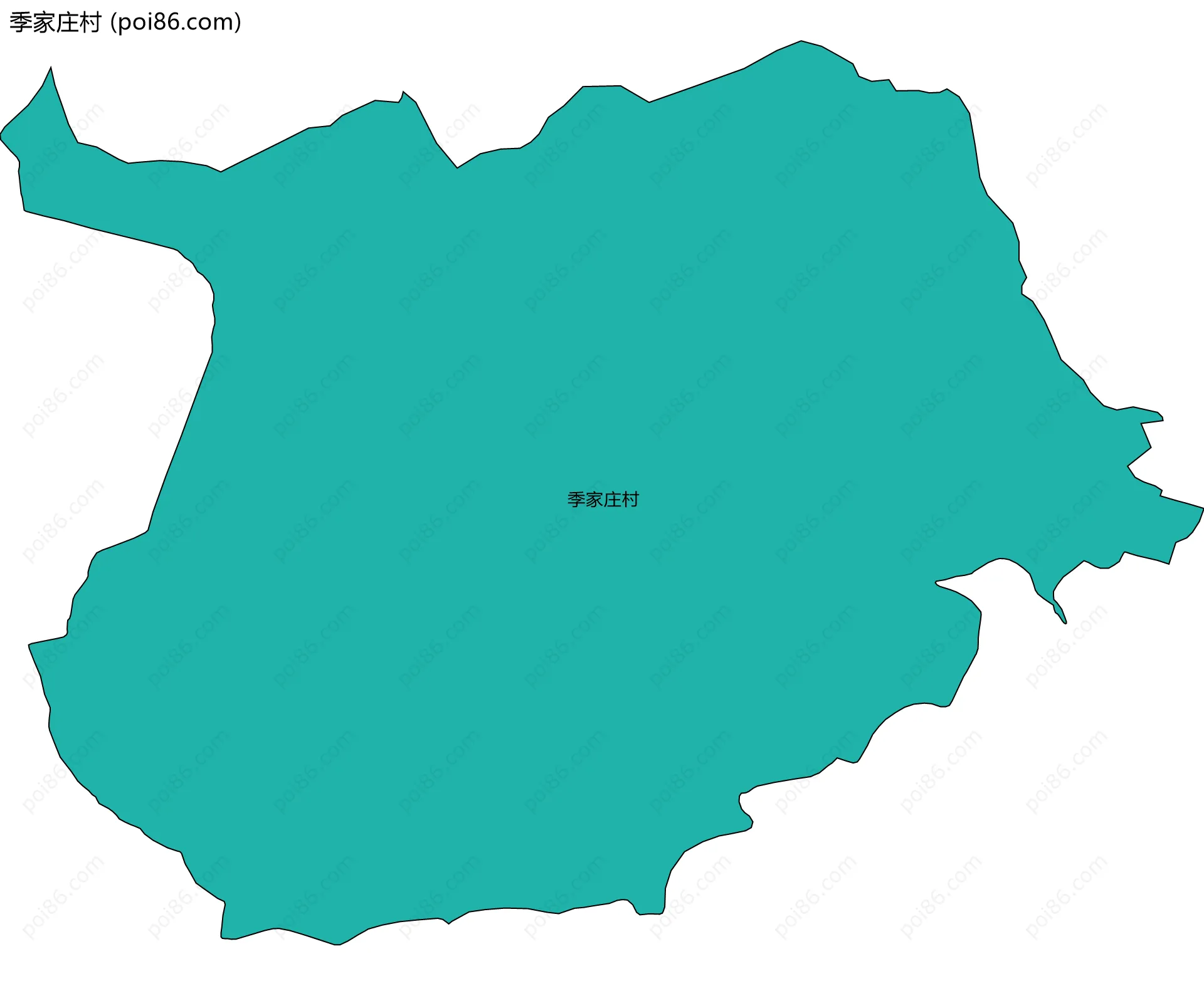 季家庄村边界地图