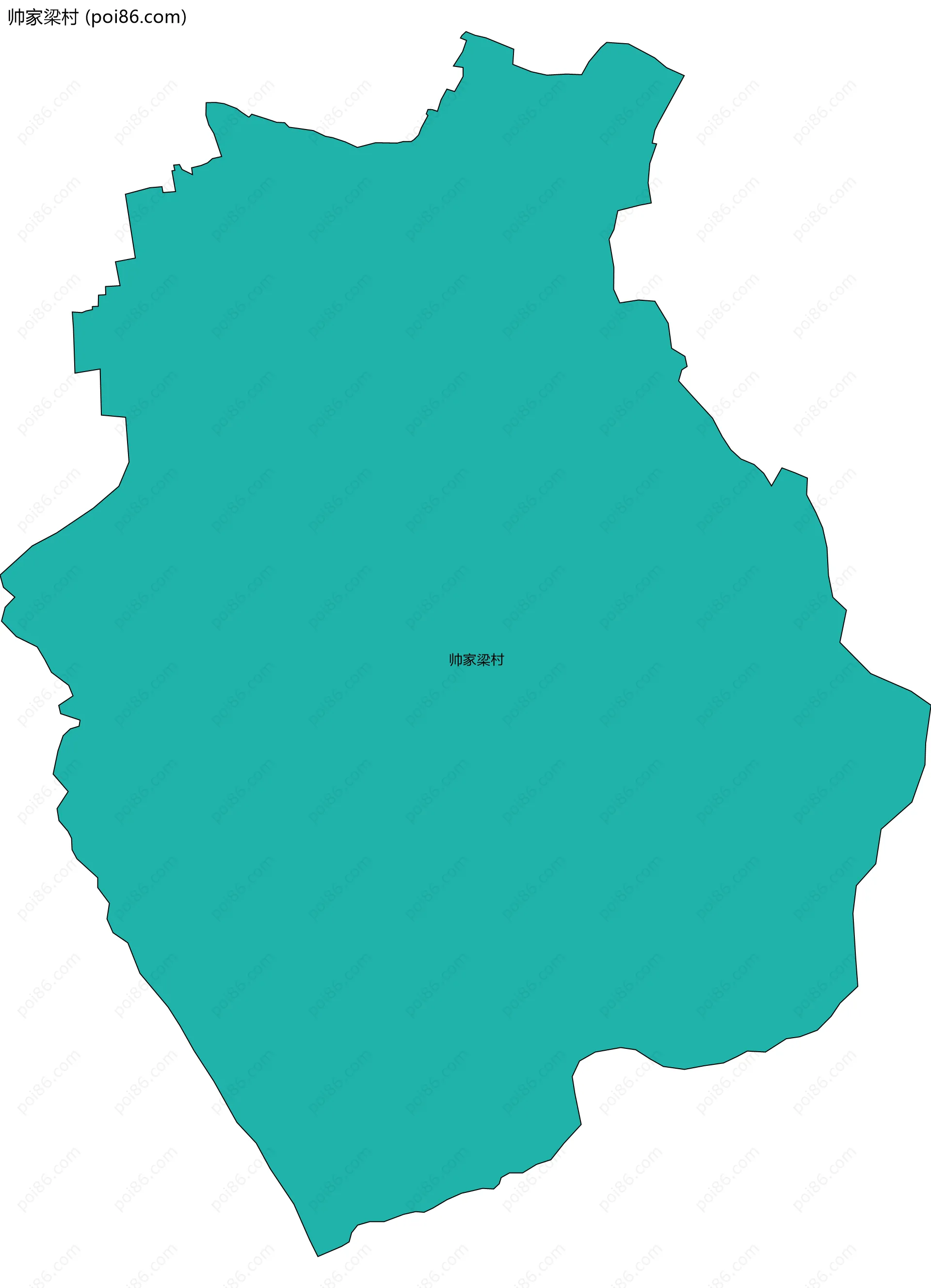 帅家梁村边界地图