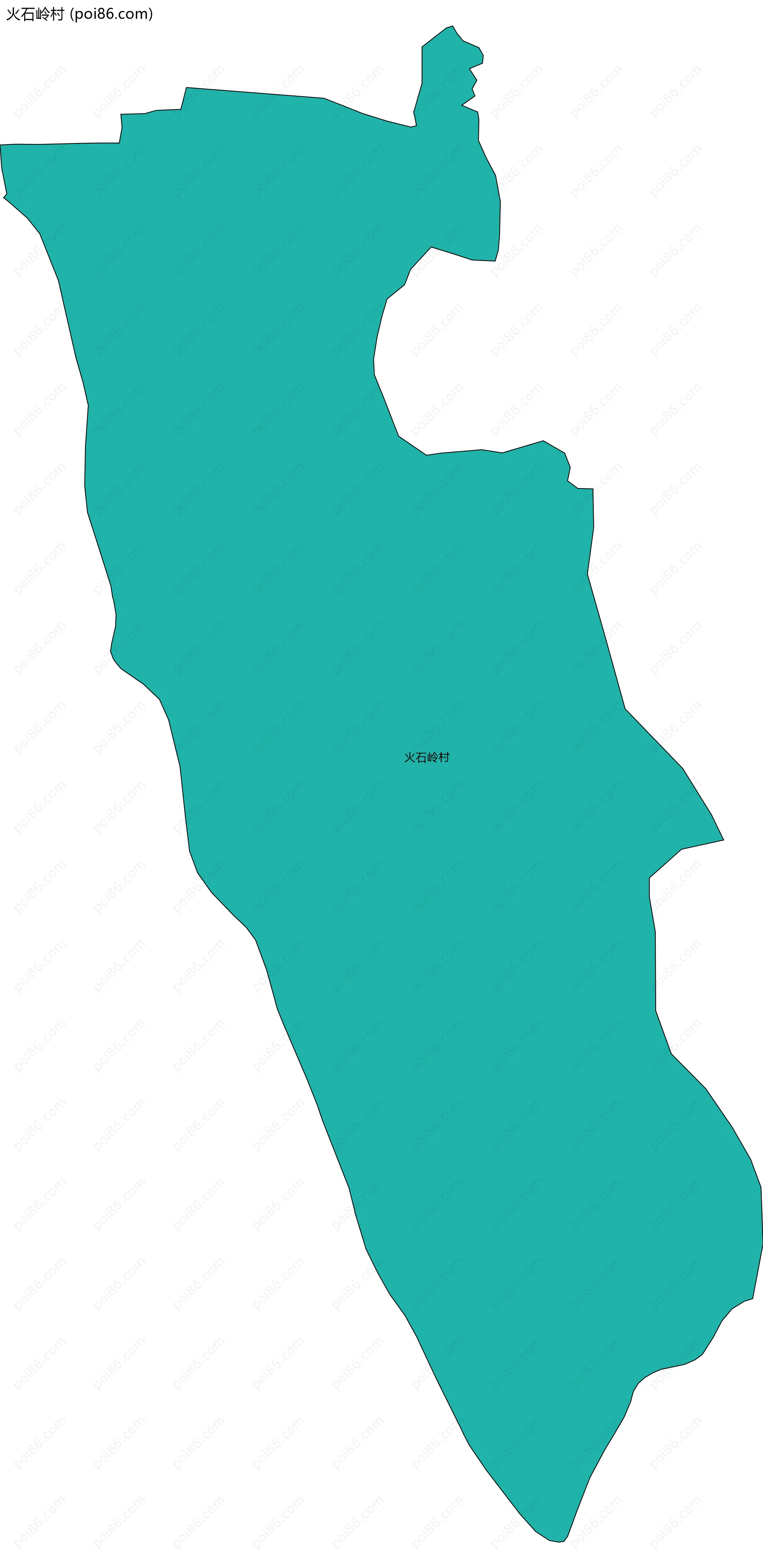 火石岭村边界地图