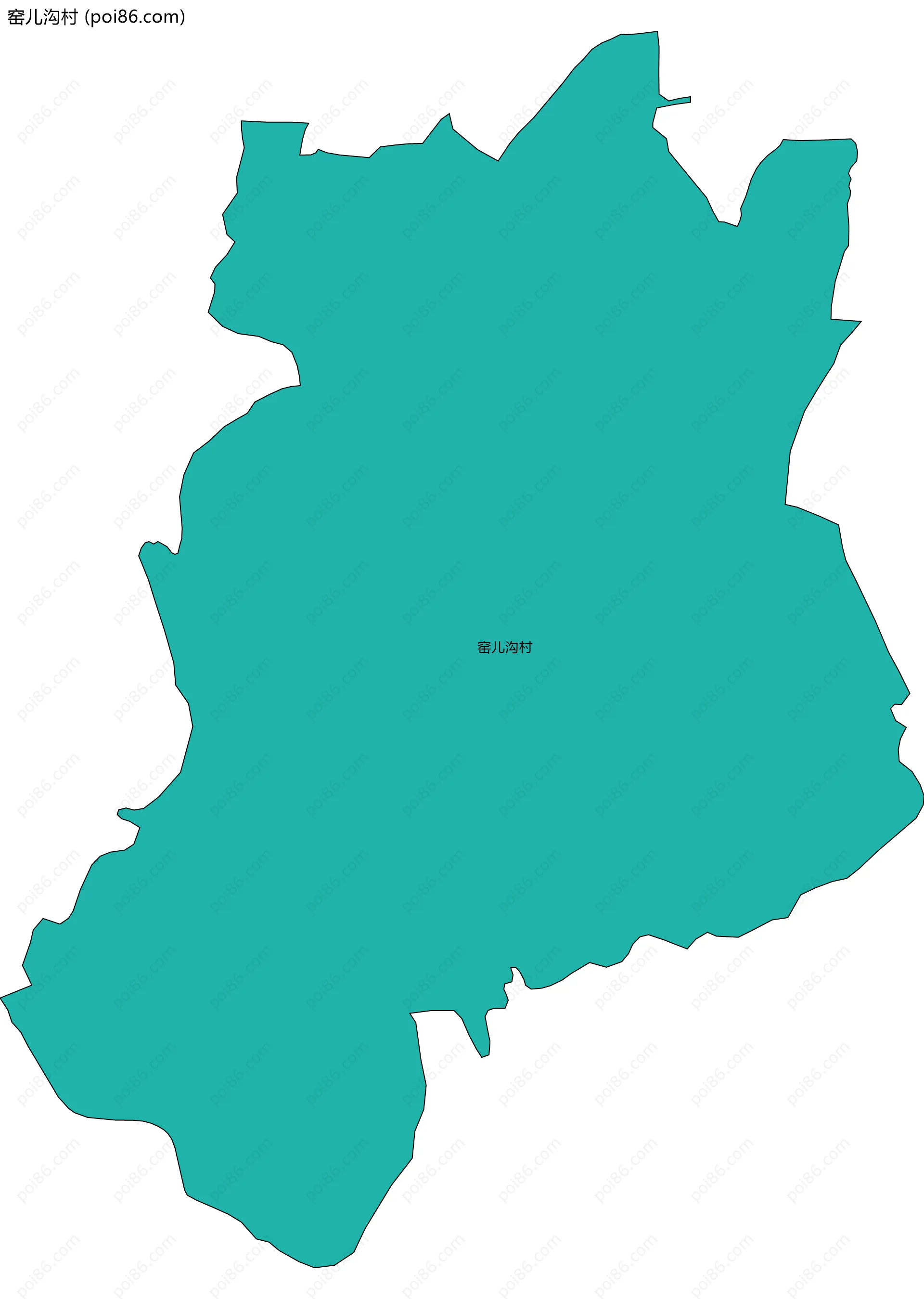 窑儿沟村边界地图