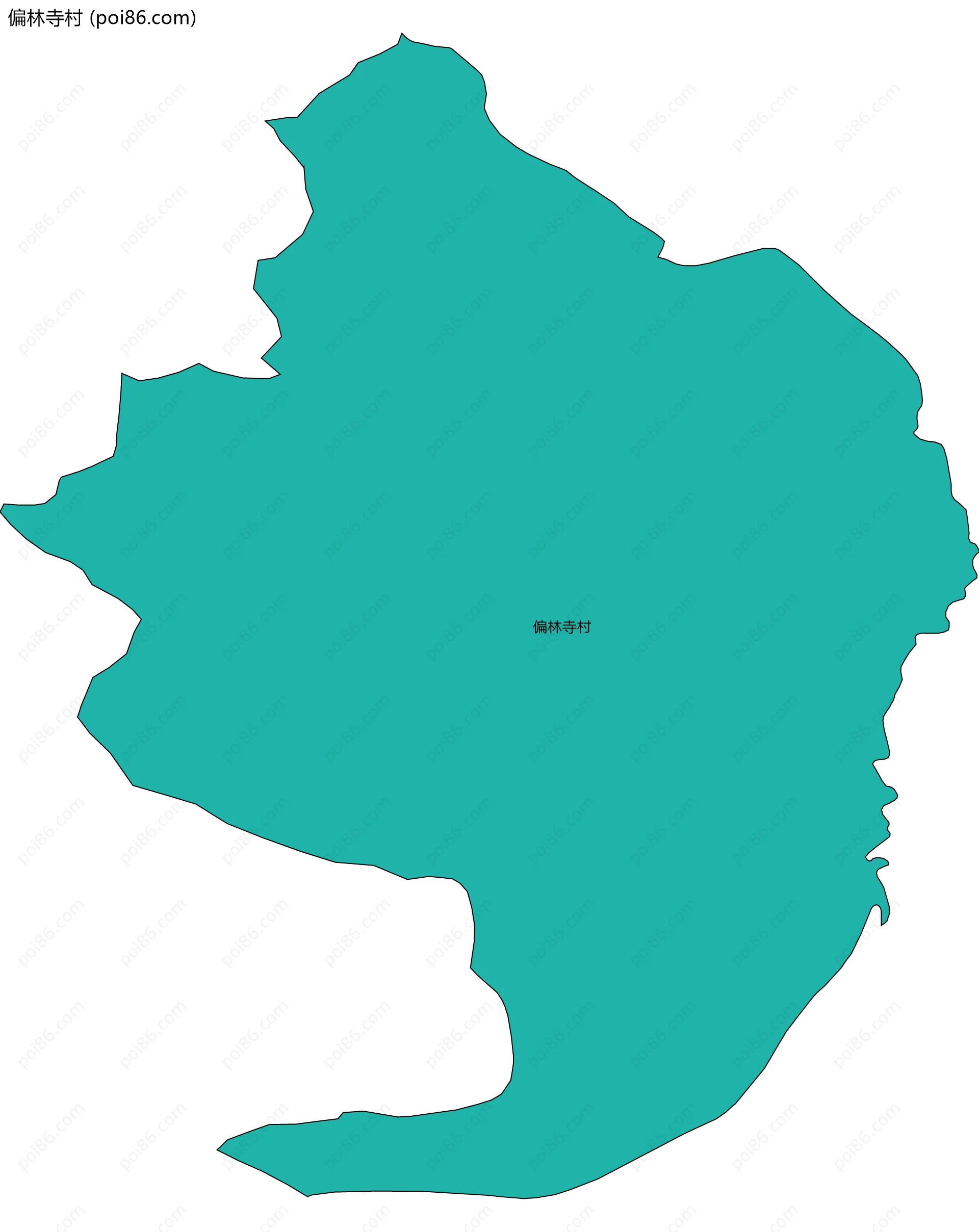 偏林寺村边界地图