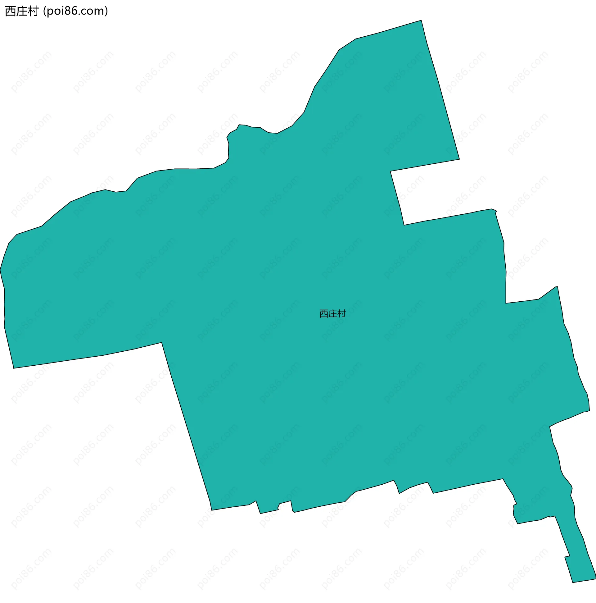 西庄村边界地图