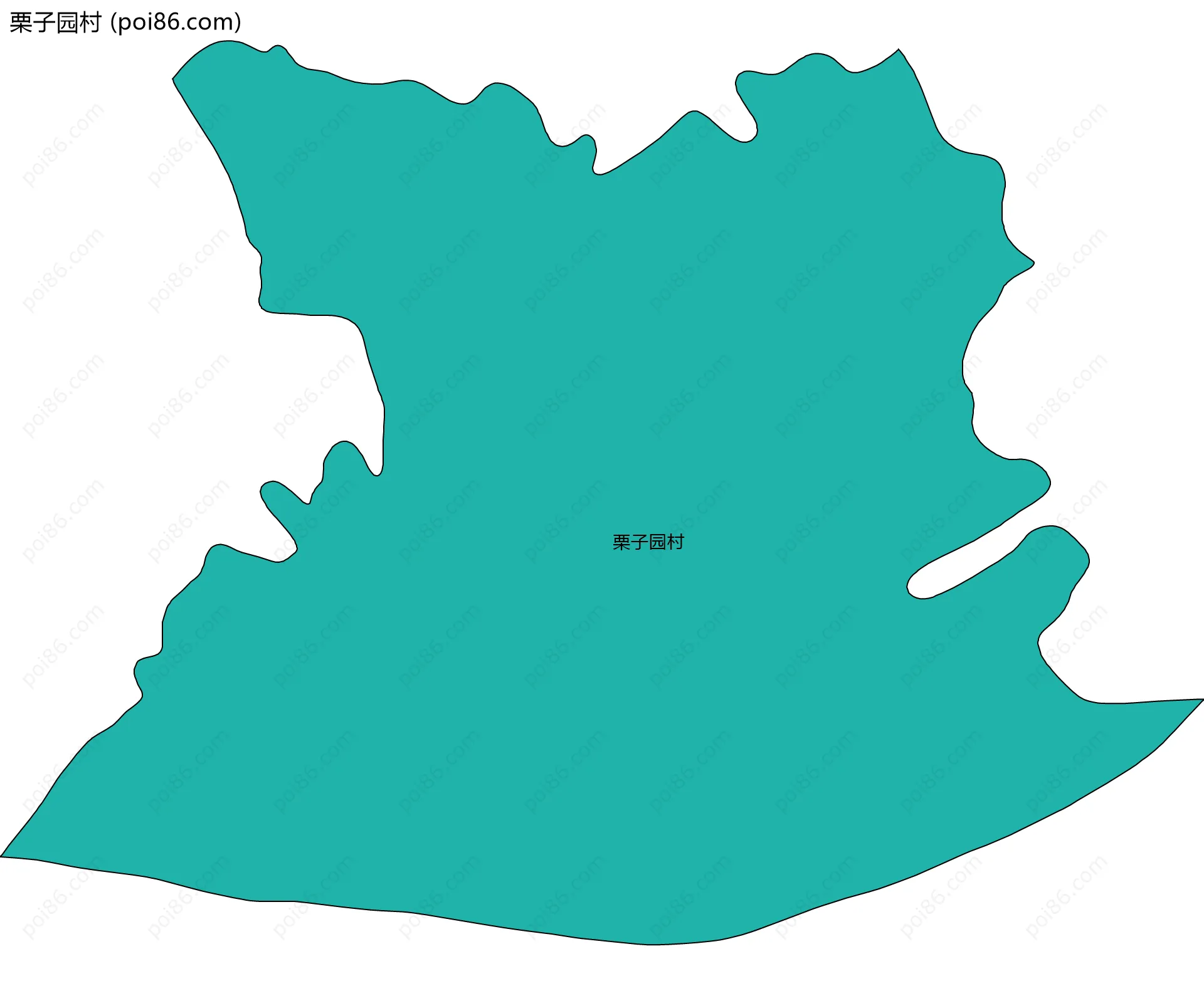 栗子园村边界地图