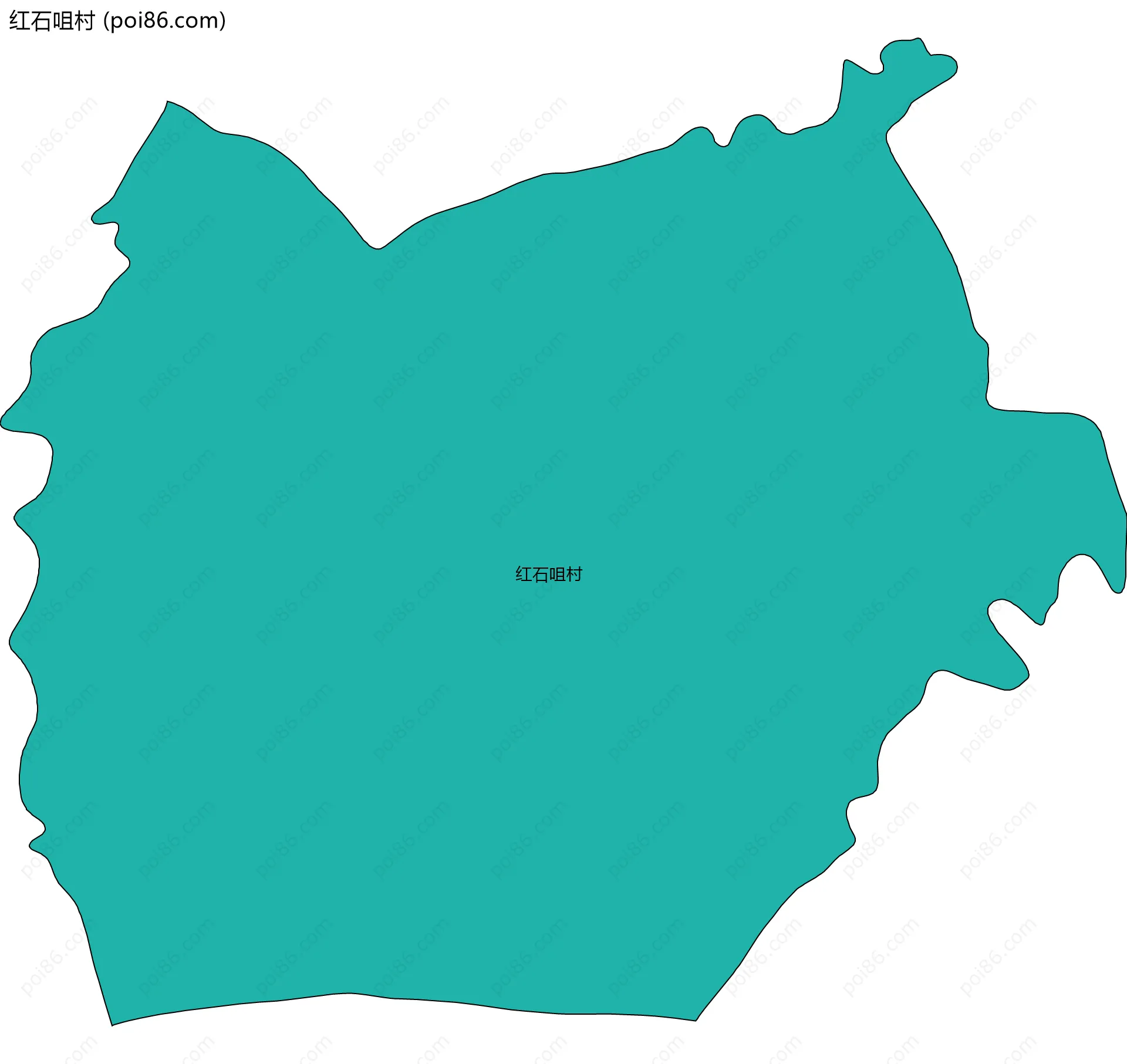 红石咀村边界地图
