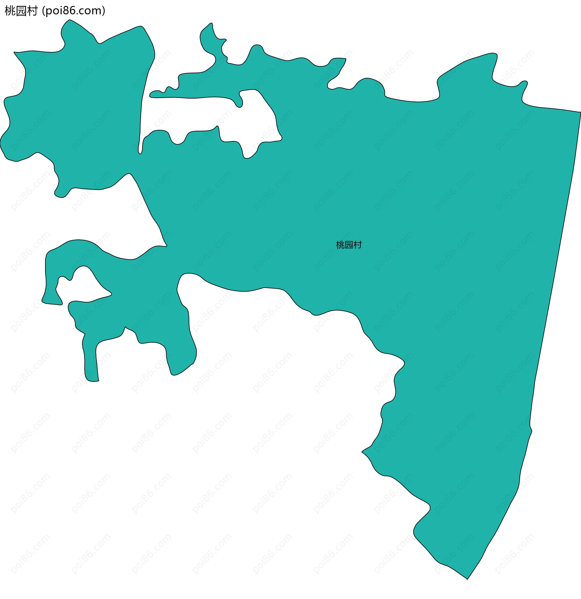 桃园村边界地图