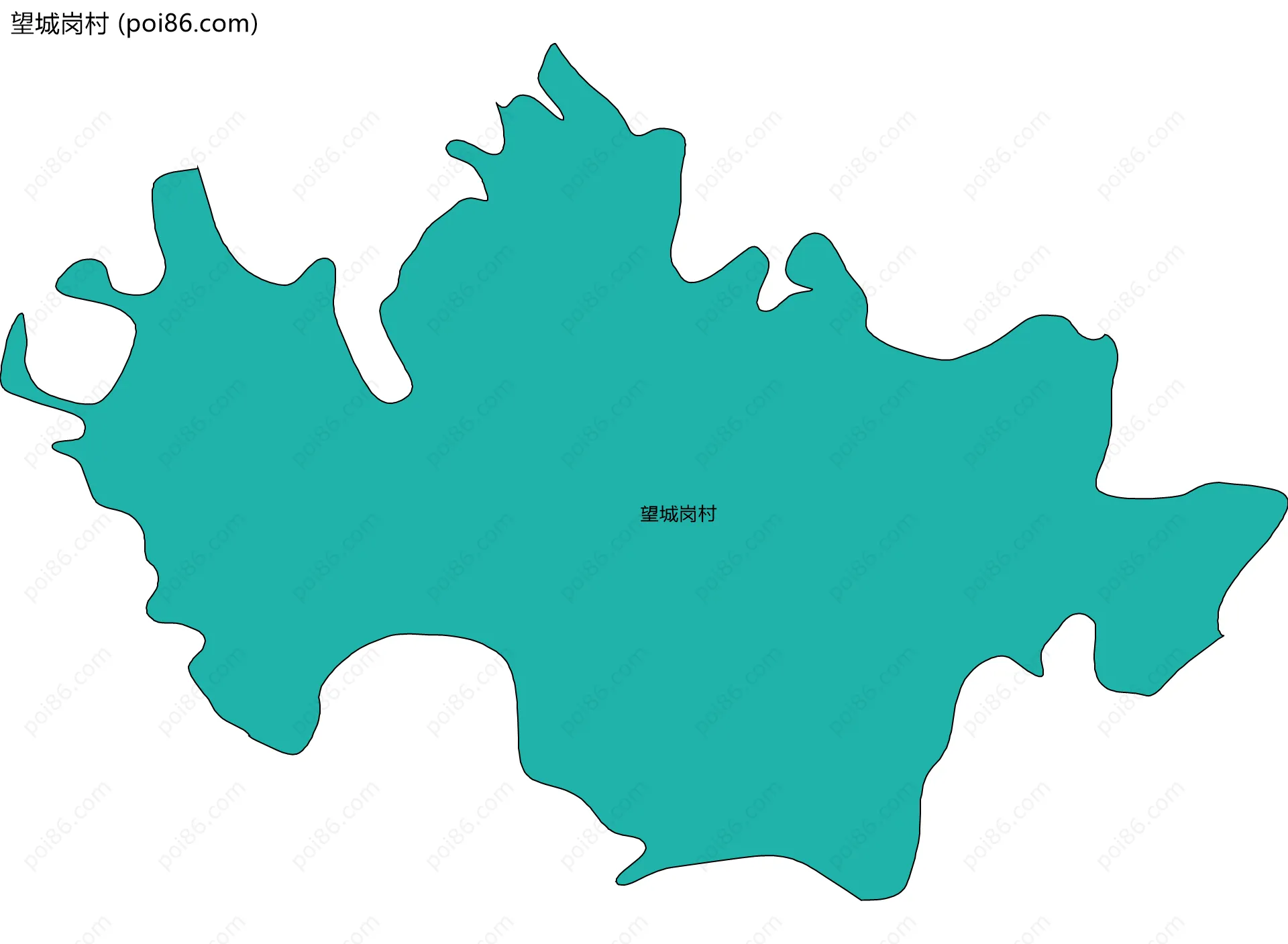 望城岗村边界地图