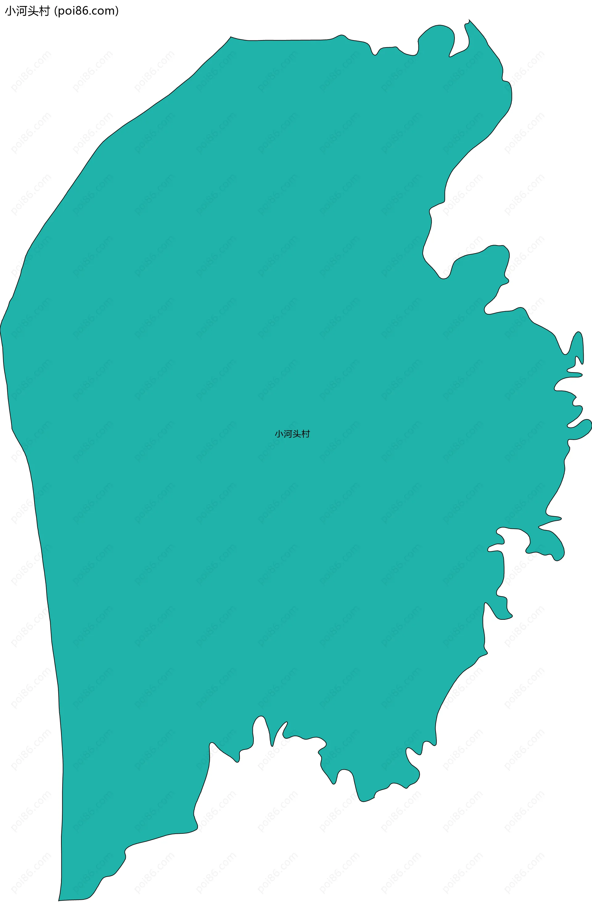 小河头村边界地图