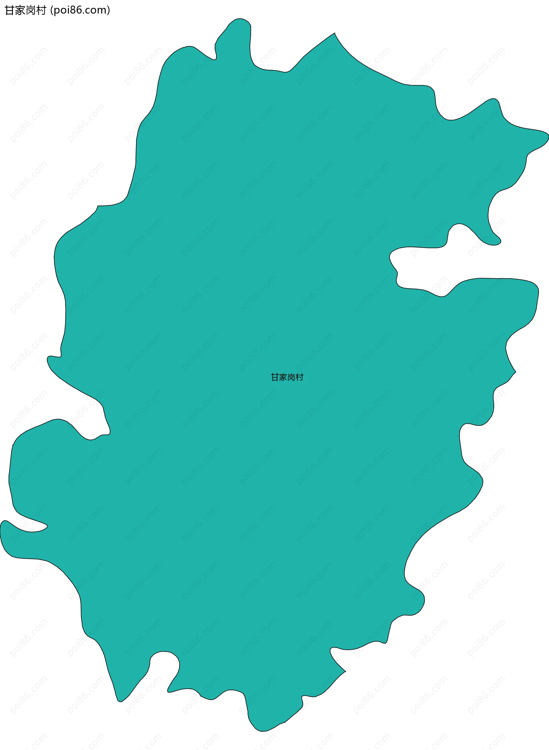 甘家岗村边界地图