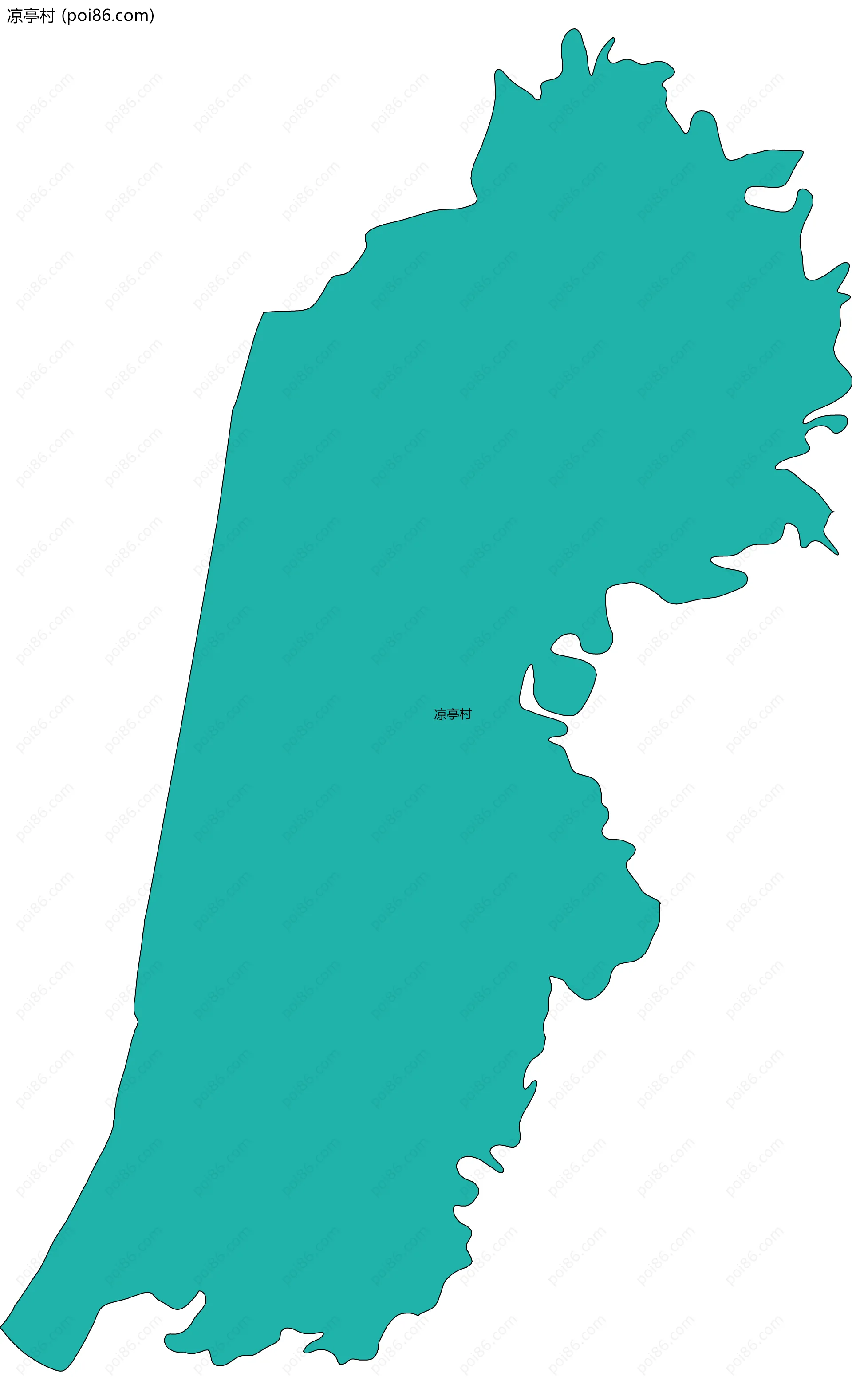 凉亭村边界地图