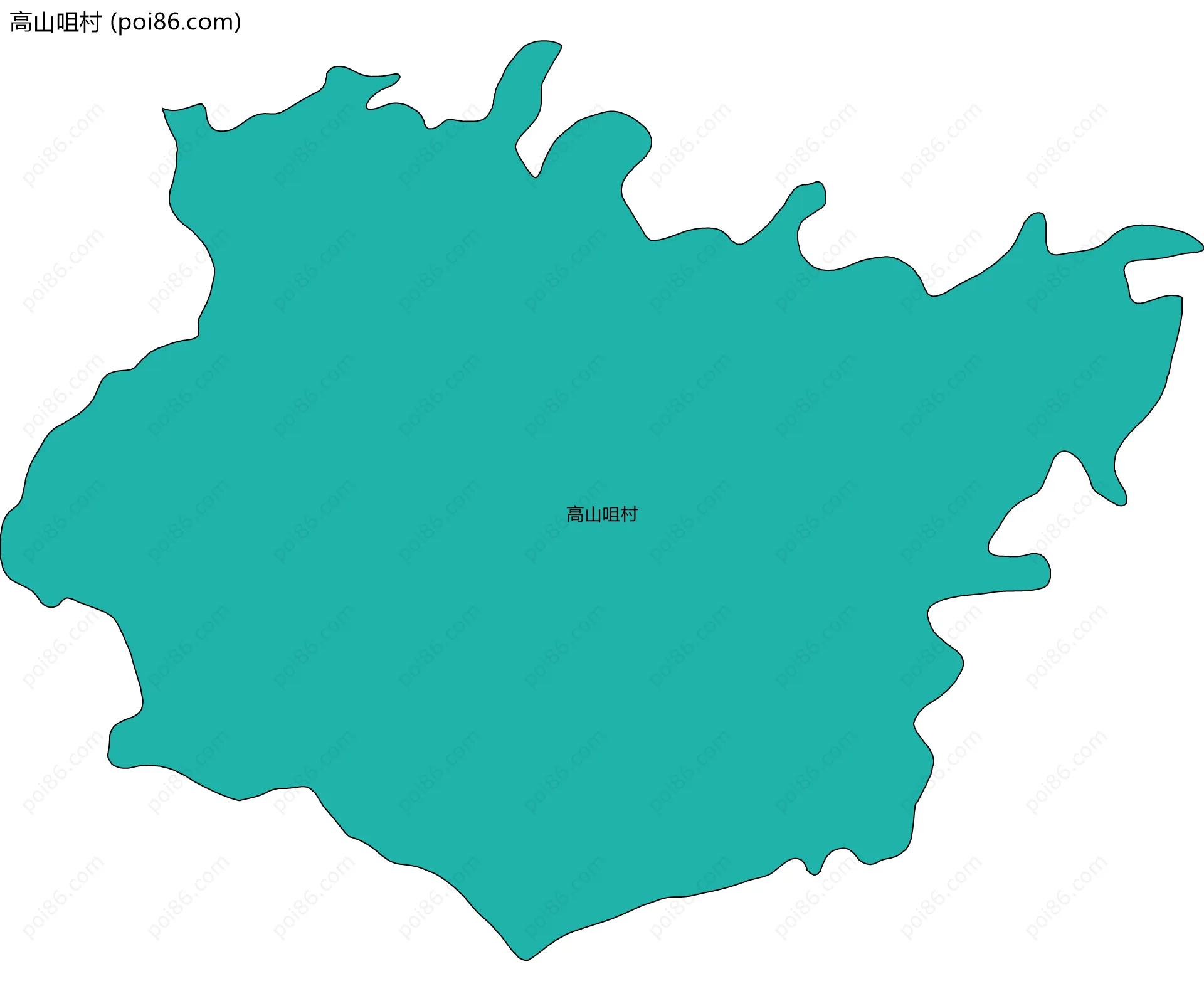 高山咀村边界地图