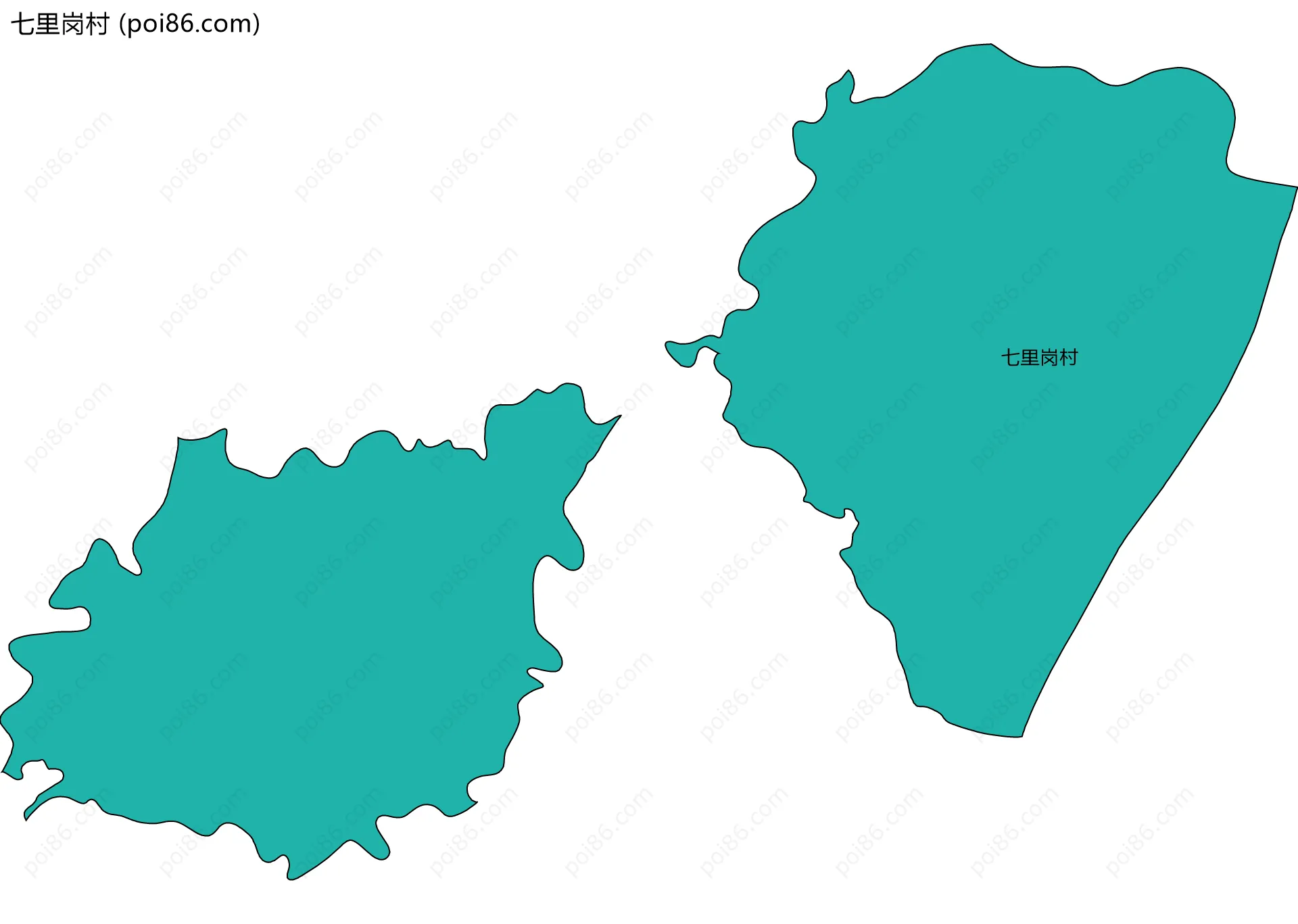 七里岗村边界地图