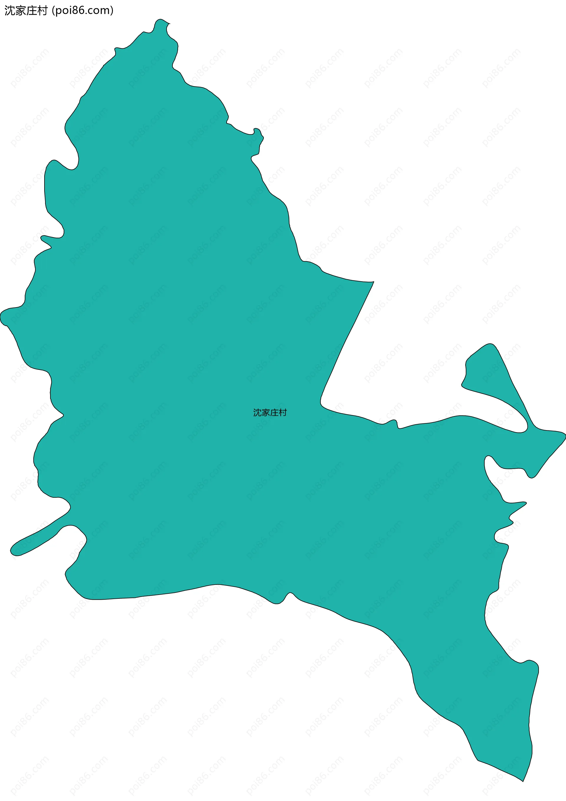 沈家庄村边界地图