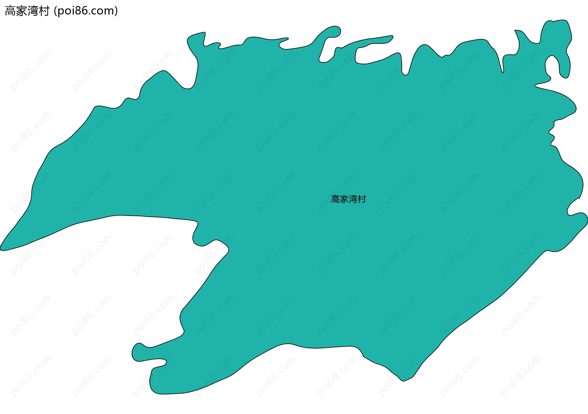 高家湾村边界地图
